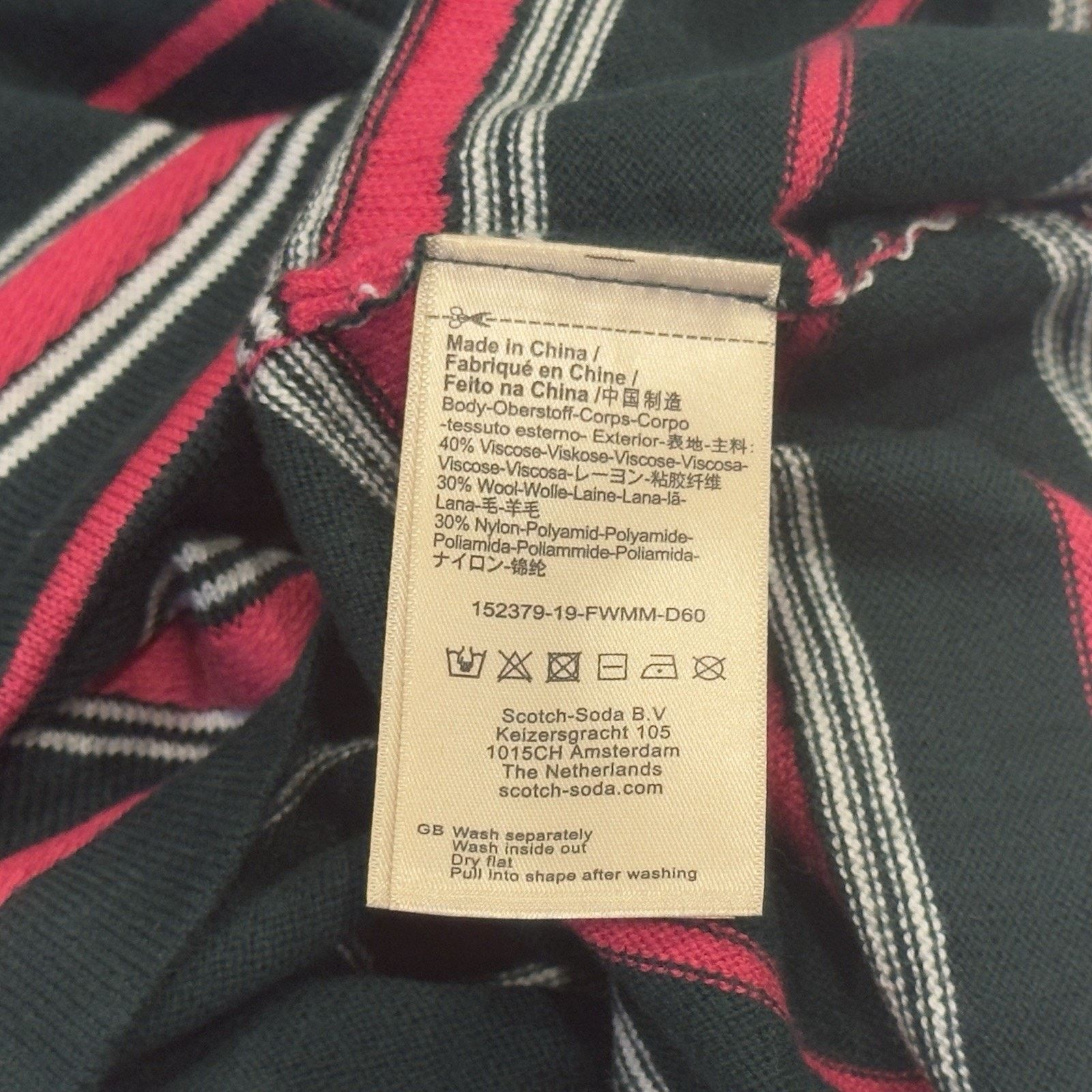 Scotch & Soda Scotch & Soda Wool Striped Short Sleeve Sweater in Size XL Size US XL / EU 56 / 4 - 4 Thumbnail