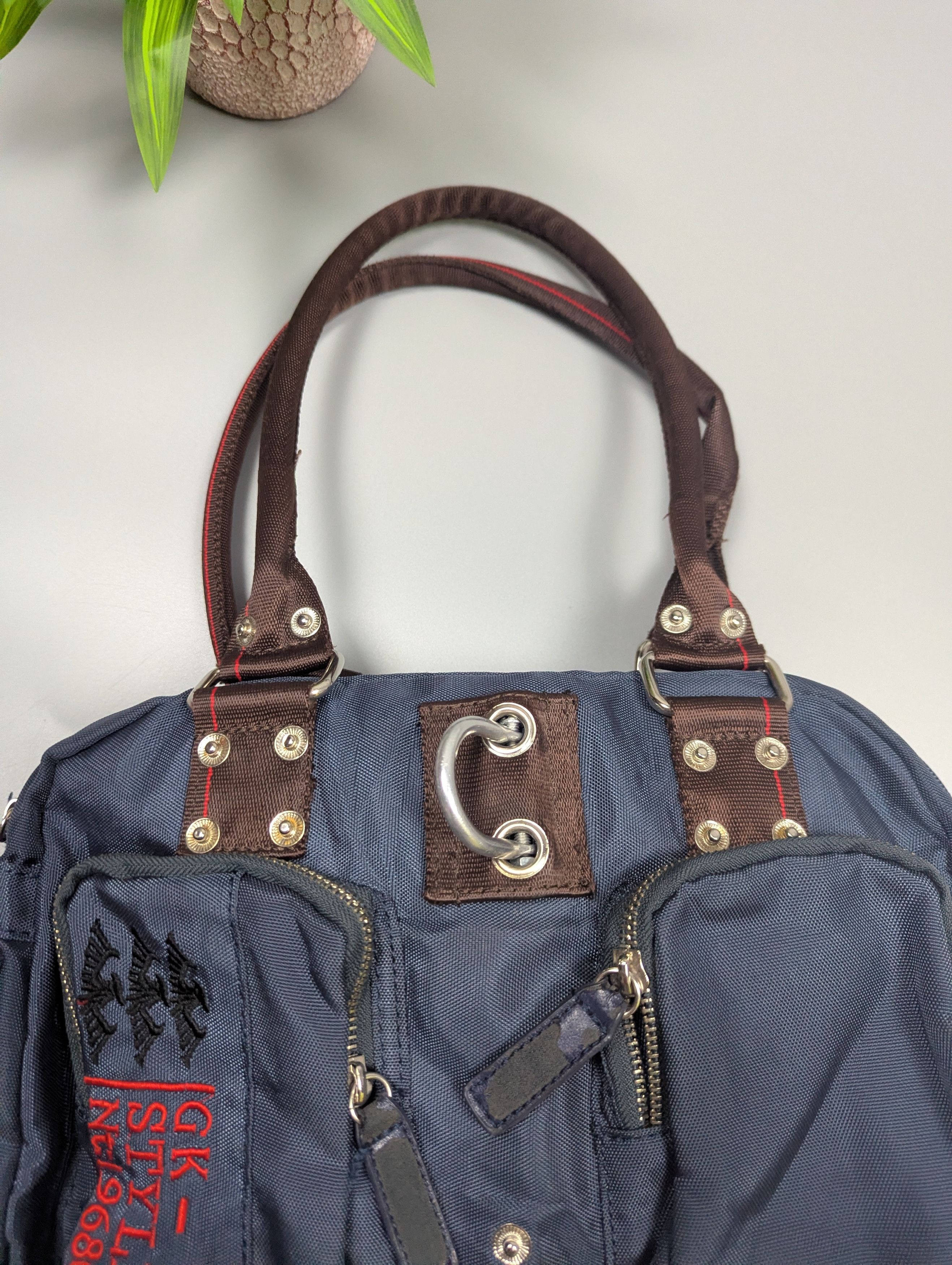 Vintage Vintage Y2K Blue Canvas Multi-Pocket Utility Bag Size ONE SIZE - 7 Thumbnail
