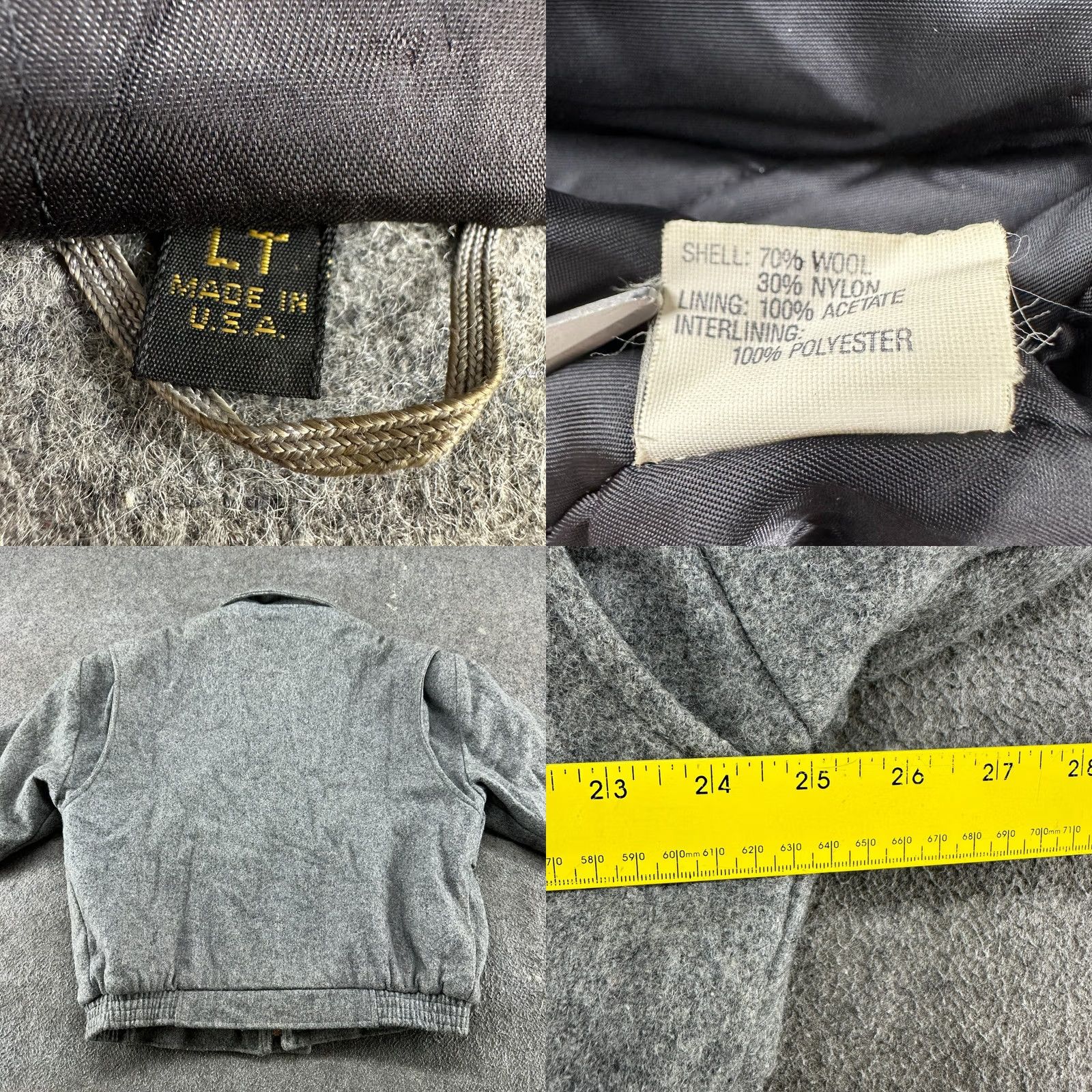 Vintage VINTAGE Fox Collection Jacket Men L Gray Bomber Wool Quilted Lined 80s 90s Workwear Casual Theme: 80s, 90s Mens Size US L / EU 52-54 / 3 - 8 Thumbnail