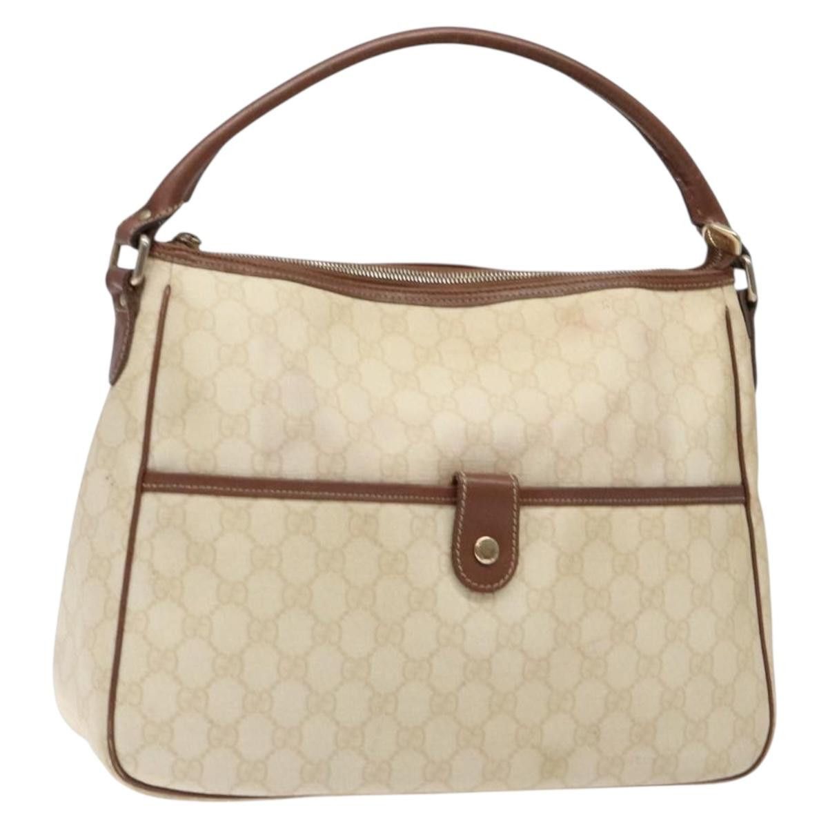 Gucci GUCCI GG Supreme Hand Bag Pvc White Gold Size ONE SIZE - 1 Thumbnail