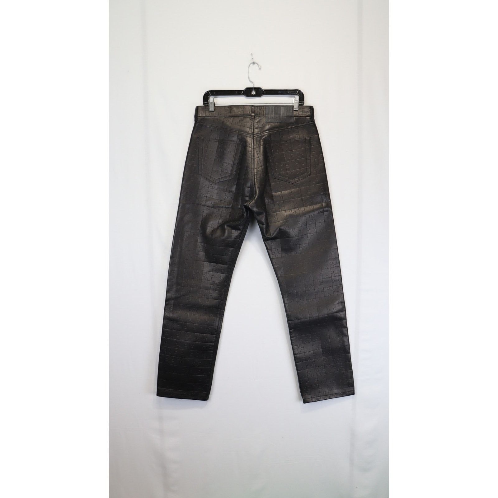 VTMNTS o1rshd1 Puzzle Leather Pants in Noir Black Size US 30 / EU 46 - 10 Thumbnail