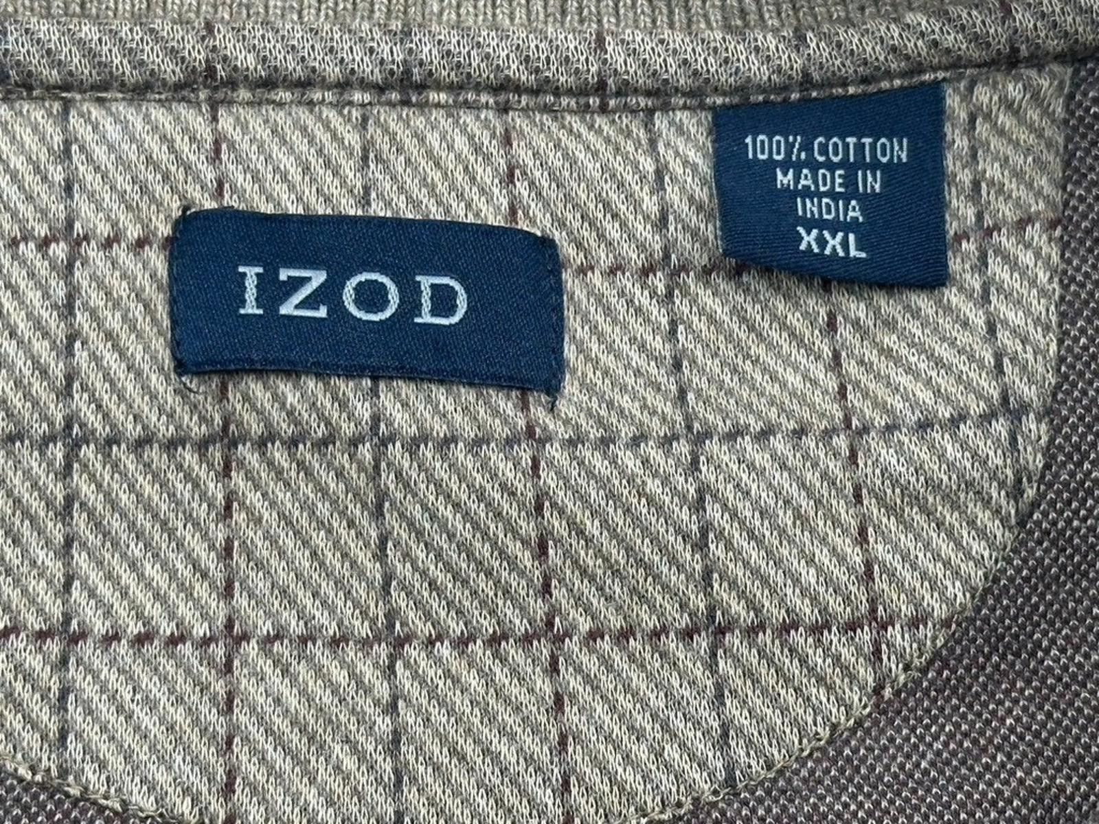 Izod Izod 100% Cotton Checked Pullover Sweater Brown Men's 2XL Size US XXL / EU 58 / 5 - 5 Thumbnail
