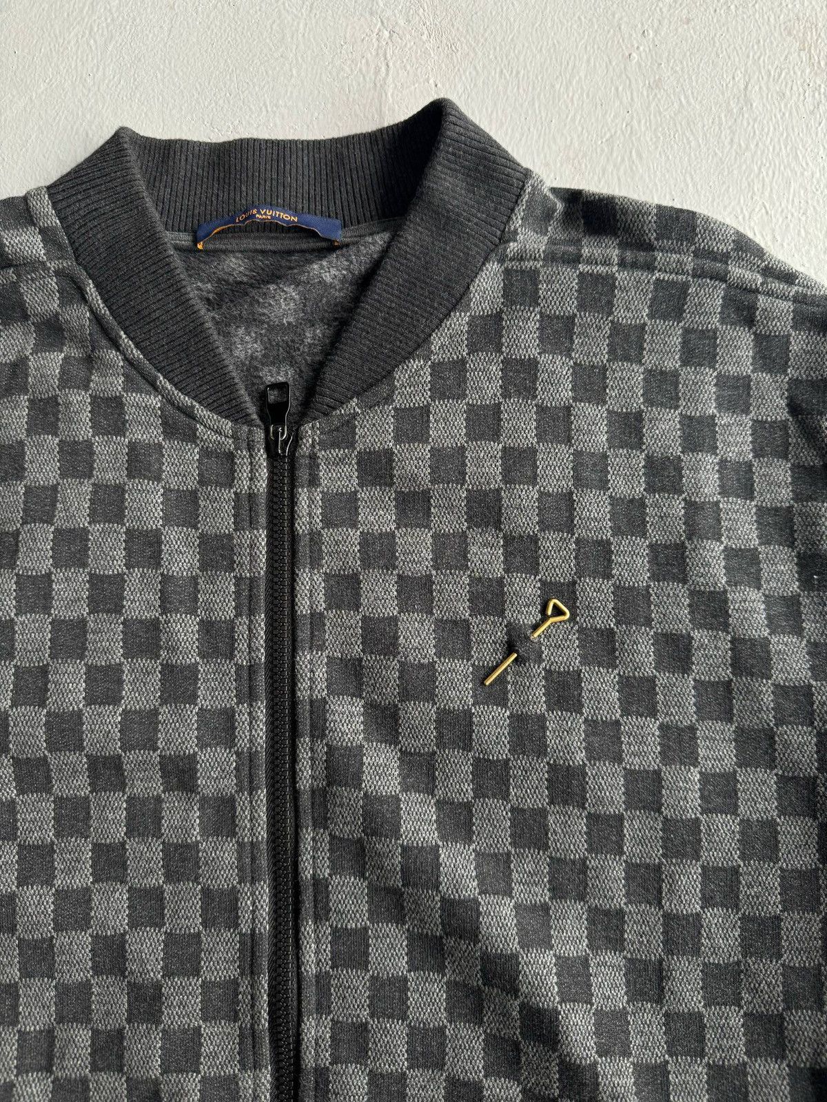 Louis Vuitton Damier Jacquard - Zip Through Bomber Jacket Size US XXL / EU 58 / 5 - 2 Thumbnail