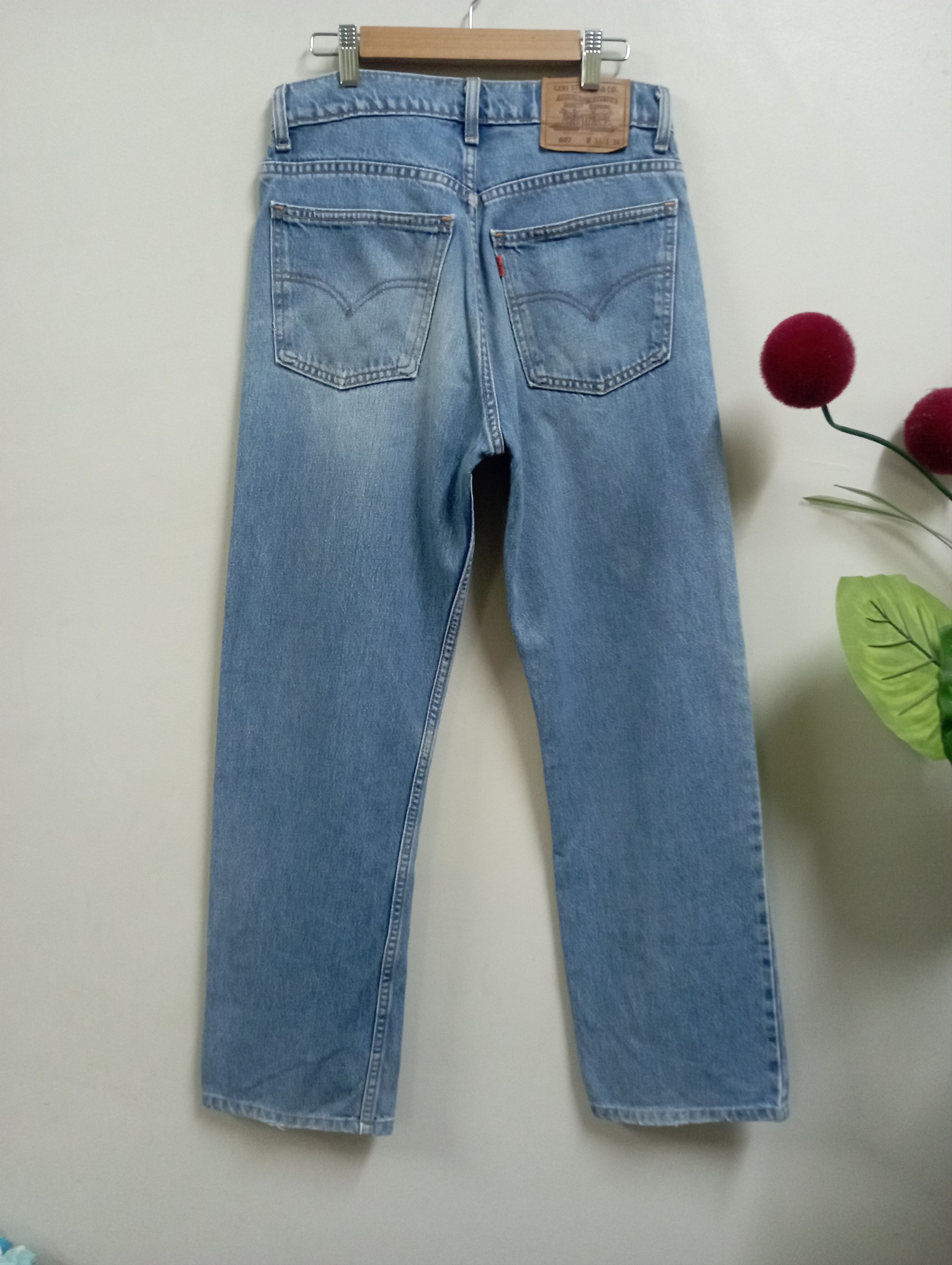 Levi's Vintage Levi's 607 Orange Tabs Stone Wash Distressed Jeans Size US 31 - 2 Thumbnail