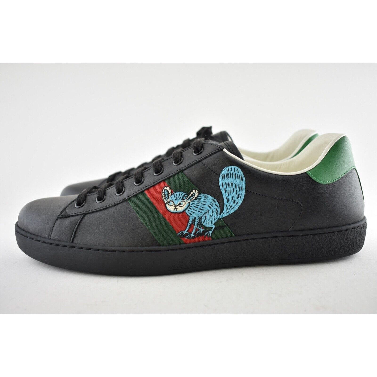 Gucci Gucci Mens Freya Hartas Ace Black Leather Flat Low Size US 13 / EU 46 - 10 Thumbnail