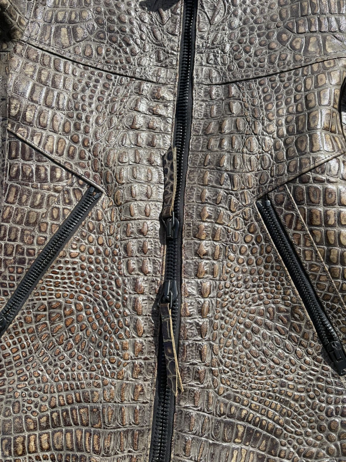 The Viridi-anne The Viridi-Anne Crocodile Leather Motorcycle Jacket Size US S / EU 44-46 / 1 - 3 Thumbnail