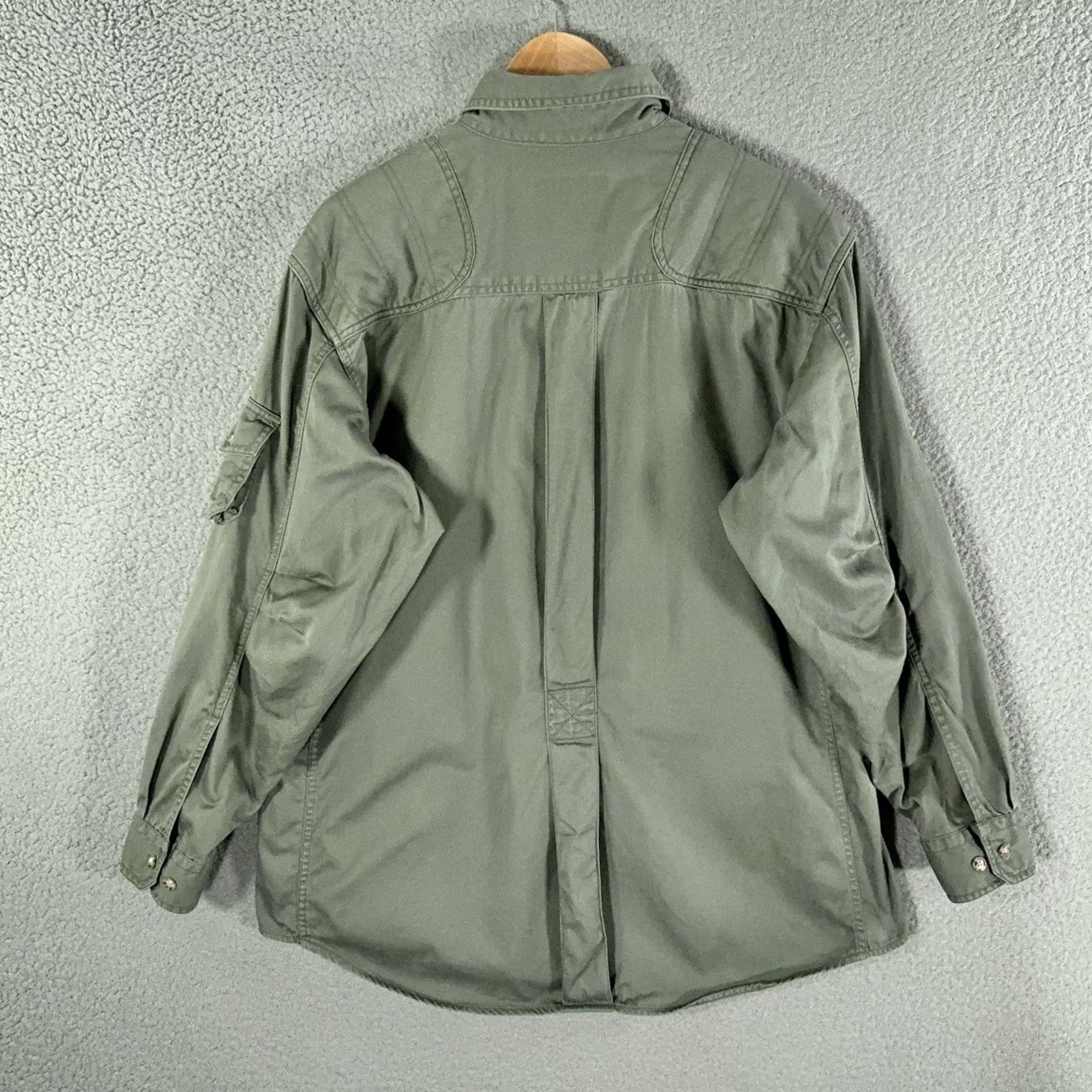 Vintage VINTAGE Woolrich Shirt Mens Button-Up Long Sleeve Olive Green 90s Hunting Military Outdoor Rugged Utility Large L Size US L / EU 52-54 / 3 - 4 Thumbnail