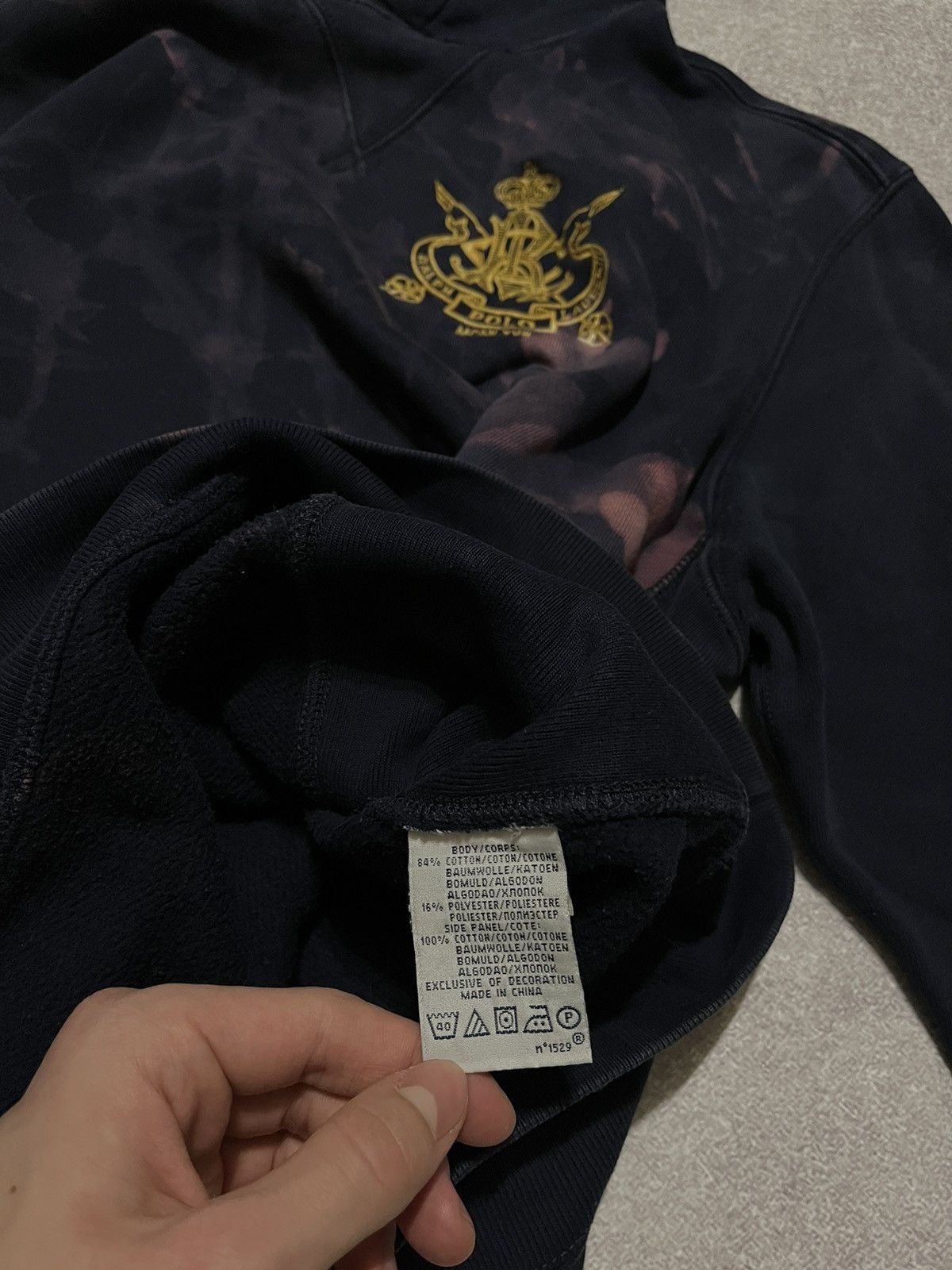 Polo Ralph Lauren Polo Ralph Lauren Bleached Hoodie – Custom Tie-Dye Size US M / EU 48-50 / 2 - 11 Thumbnail