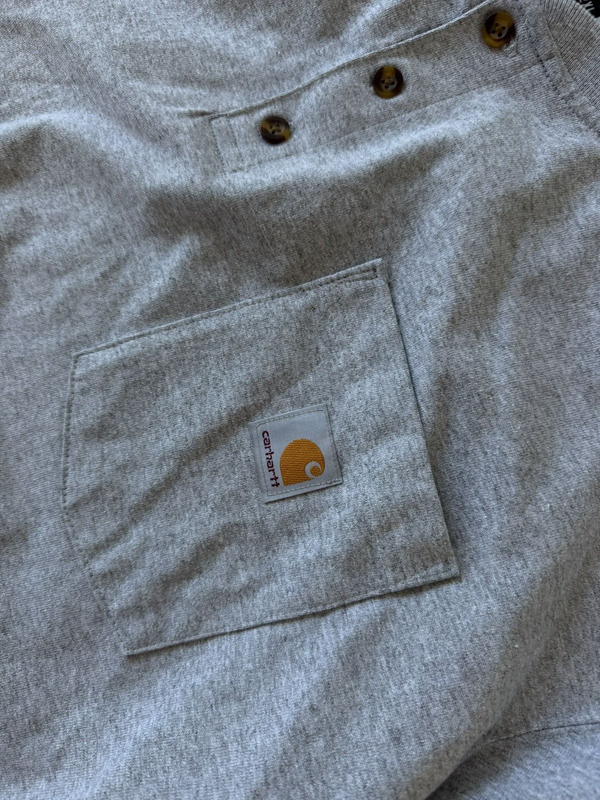 Carhartt ‼️Carhartt Box Logo Basic Oversize Long Sleeve Tee dril‼️ Size US XXL / EU 58 / 5 - 10 Thumbnail