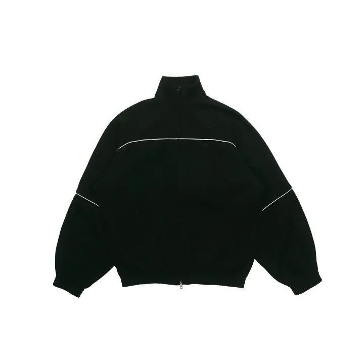 Balenciaga Black Embroidered Logo Stand Collar Jacket 0079-