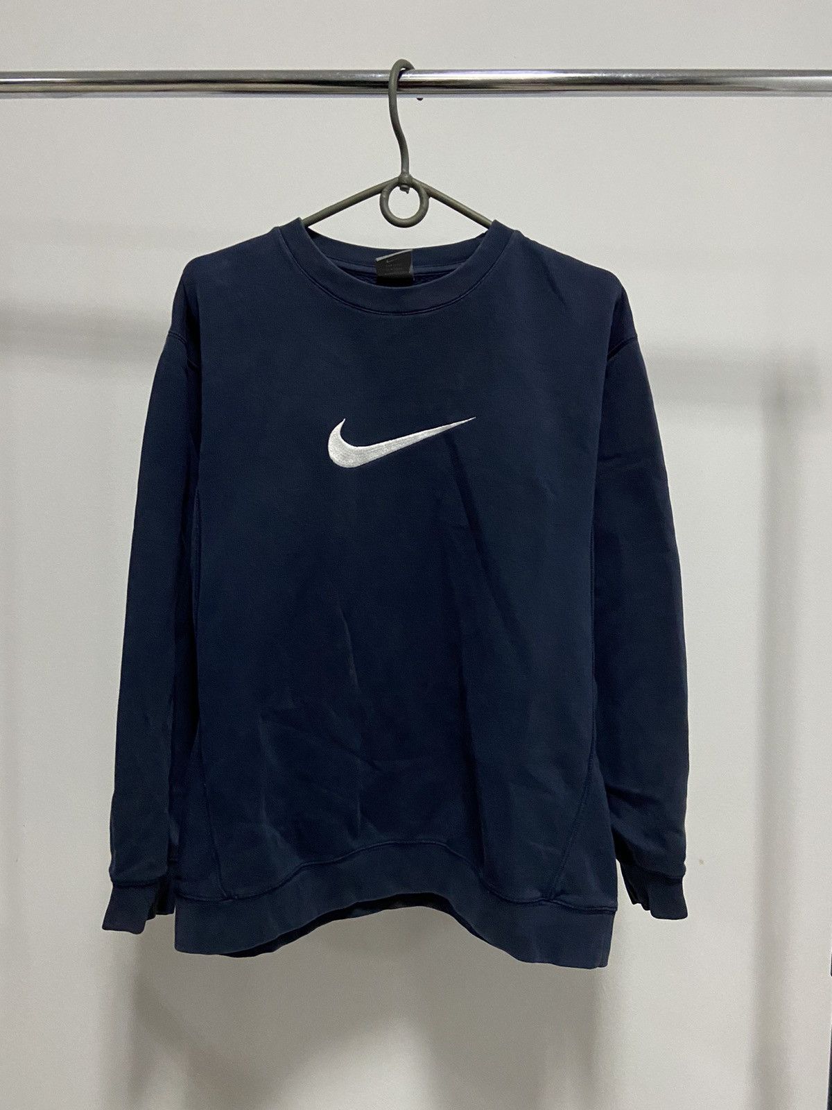 Nike × Vintage Nike Sweatshirt big Logo swoosh Vintage 90s skate Size US S / EU 44-46 / 1 - 1 Thumbnail