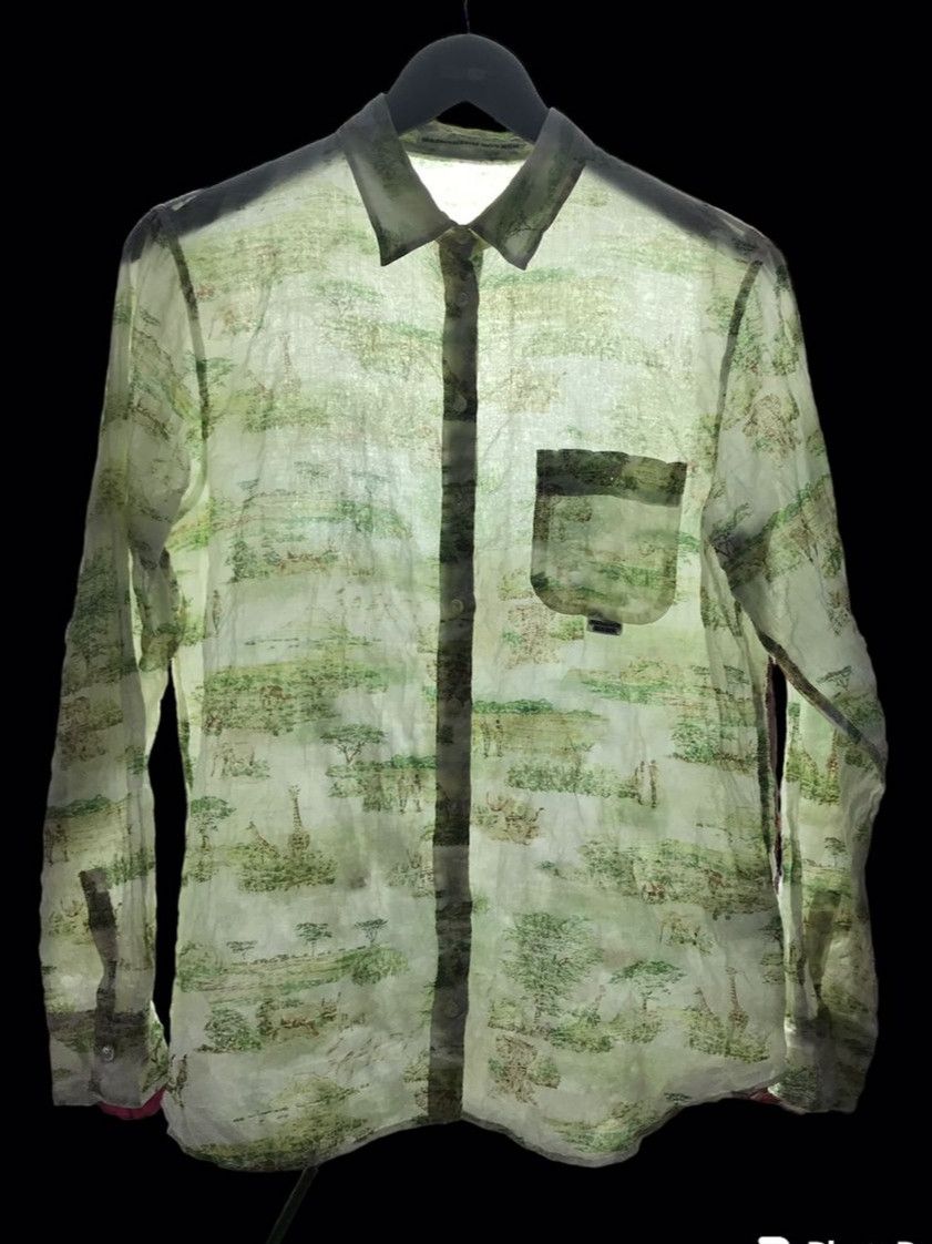 image of Italian Designers x Mademoiselle Non Non Safari Printed Shirt, Men's (Size Medium)