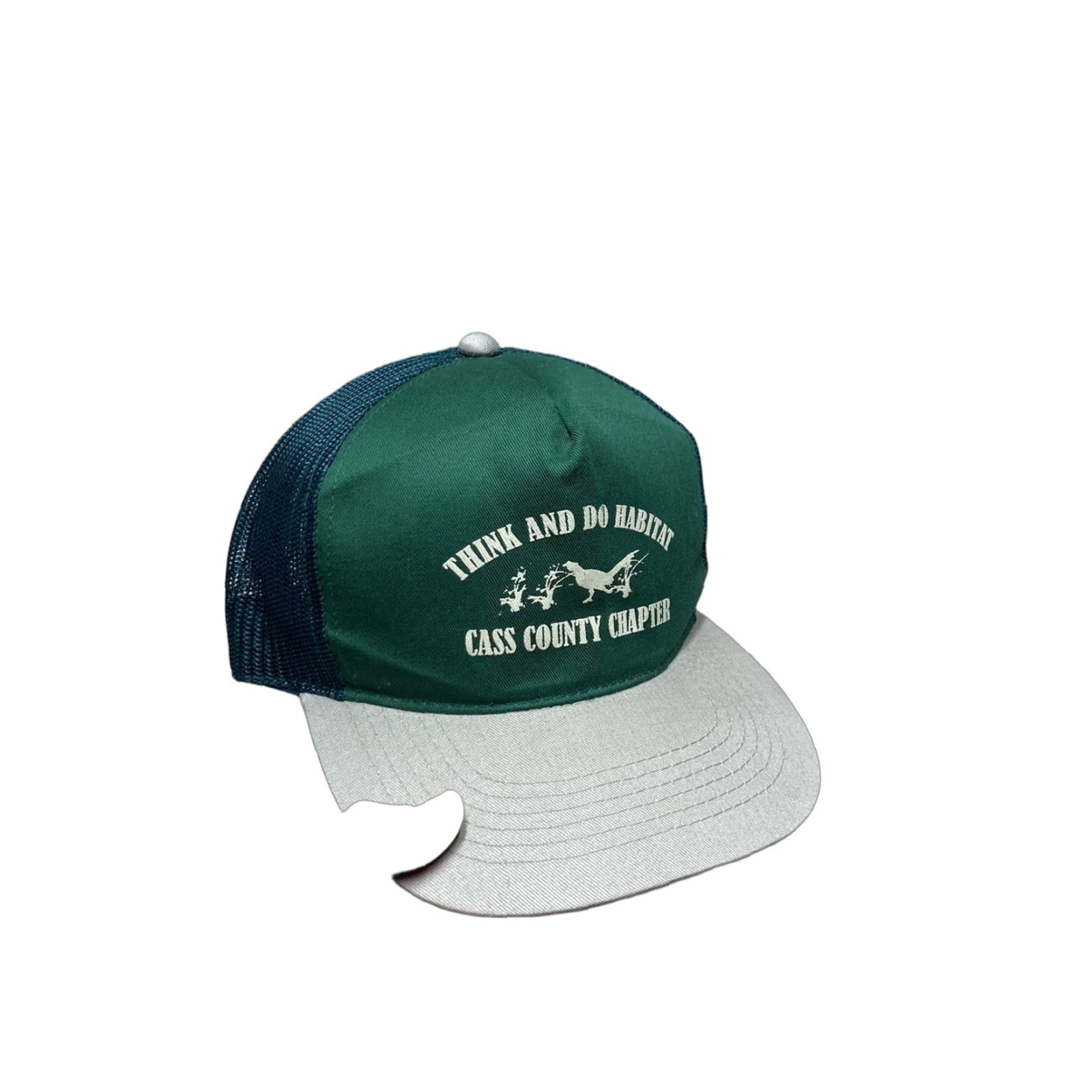 Habitat VINTAGE SnapBack Hat Cap Think and Do Habitat Cass County Michigan Pheasant Bird Men Adjustable Green zZ Size ONE SIZE - 1 Thumbnail