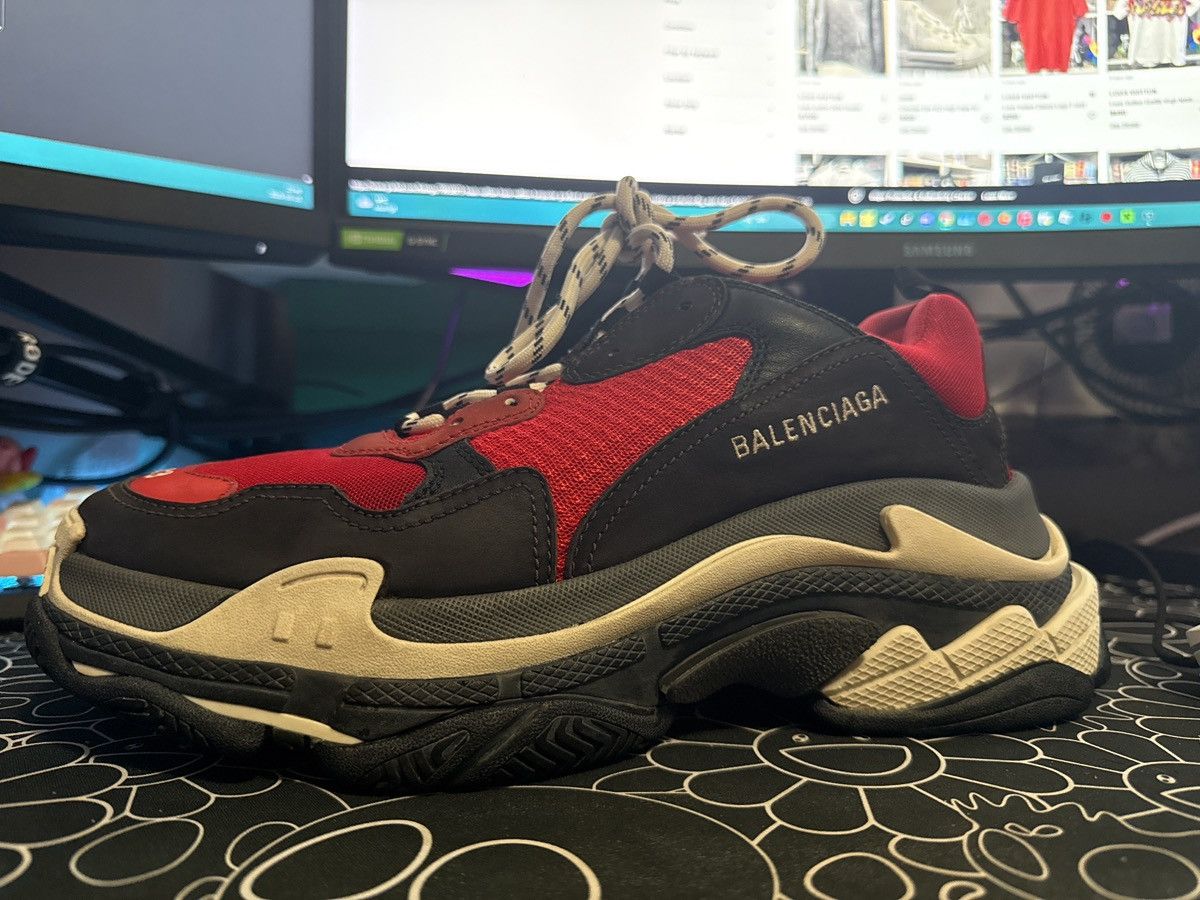 Balenciaga Balenciaga Triple S Red Size US 9 / EU 42 - 1 Thumbnail