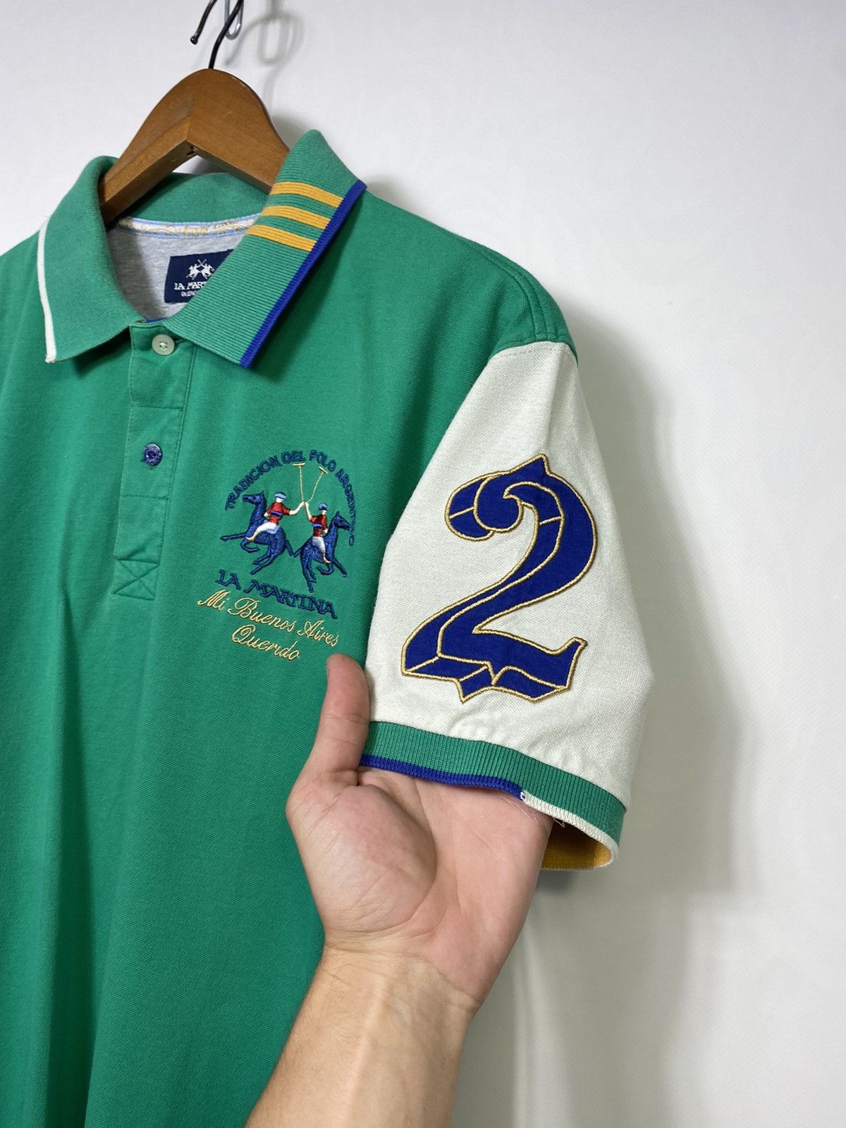 La Martina × Vintage Rare LA MARTINA Chief Keef Style Mens Polo T-shirt Size US L / EU 52-54 / 3 - 4 Thumbnail