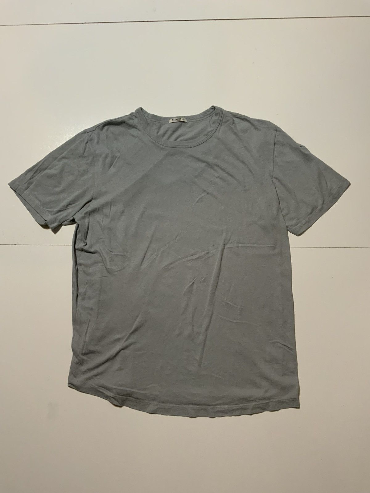 Buck Mason Los Angeles Made USA Thin Slub Curved Hem T-Shirt