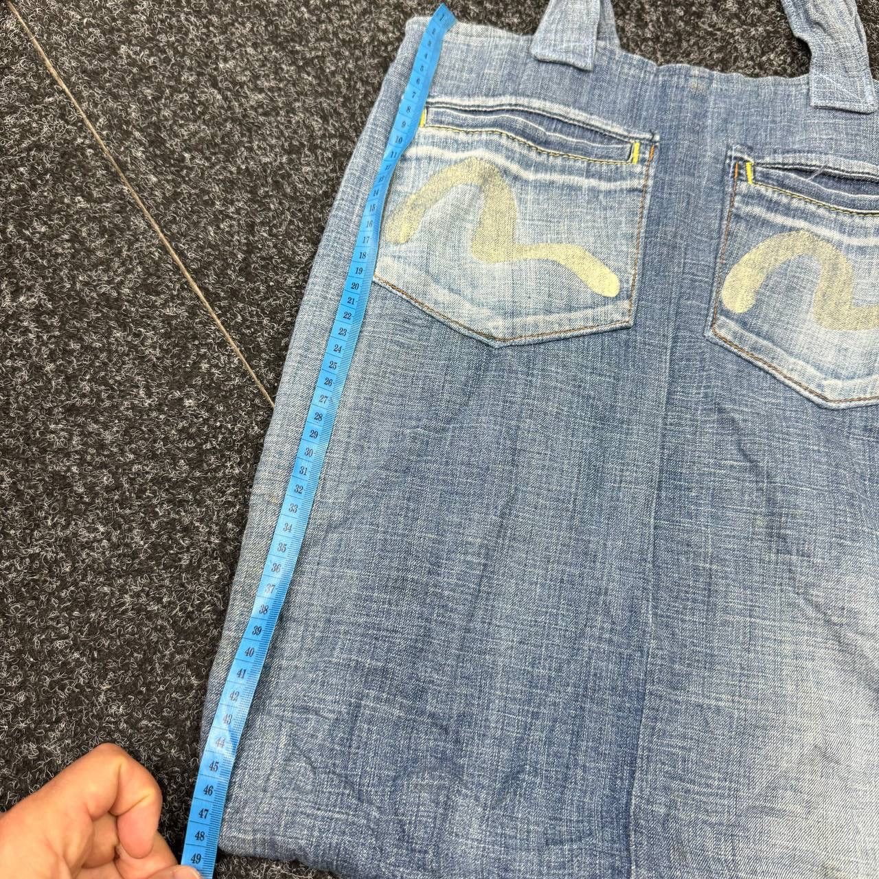 Japanese Brand Vintage Y2k Style Evisu Japanese Crossbody Shoppers Denim 90 Size ONE SIZE - 7 Thumbnail