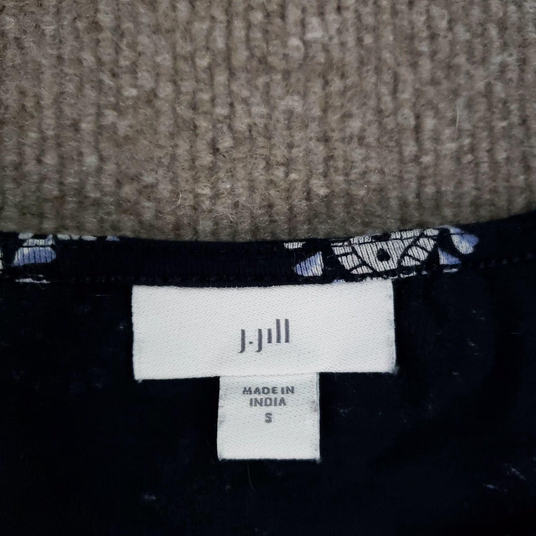 J. Jill J. Jill Dress Womens Small Blue White Paisley Flowy Short Sleeve Pockets Knit Size 28" / US 6 / IT 42 - 6 Thumbnail