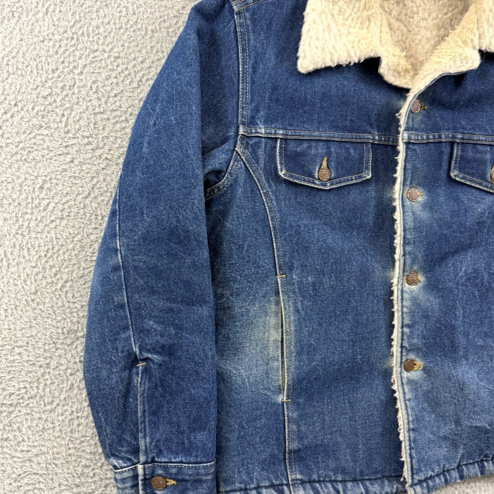 Vintage VINTAGE Big Mac Denim Jacket Mens Large Blue 80s Trucker Sherpa Lined Western USA Jacket Size US L / EU 52-54 / 3 - 4 Thumbnail