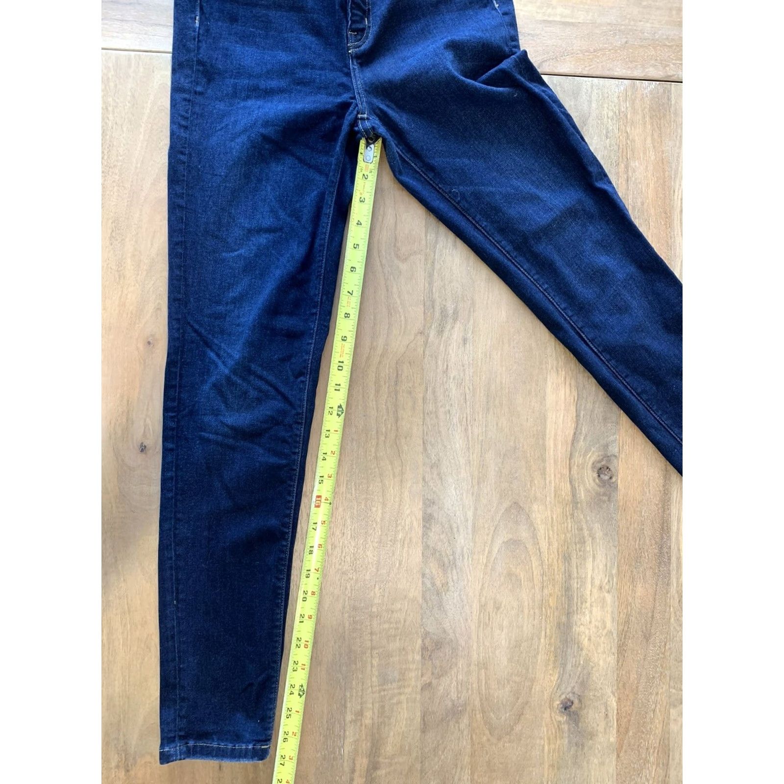 Vintage Flying Monkey Jeans Womens 28 Blue Skinny Cotton Stretch Pockets Dark Wash Women Denim Jeans Swing USA Logo Size 28" / US 6 / IT 42 - 7 Thumbnail