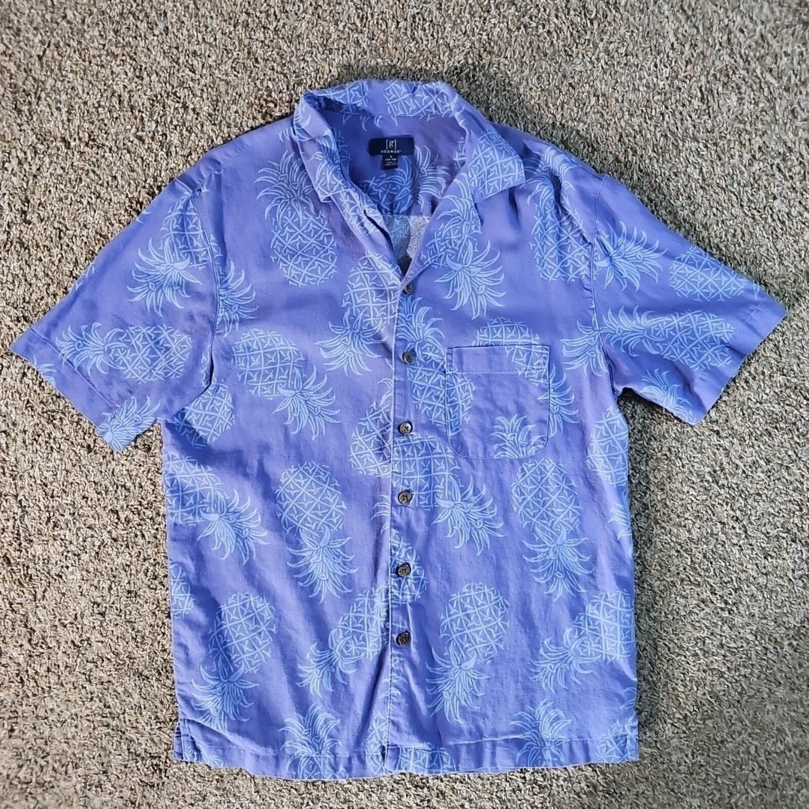 George George S(34-36) Hawaiian Button Up Shirt Size US S / EU 44-46 / 1 - 1 Thumbnail