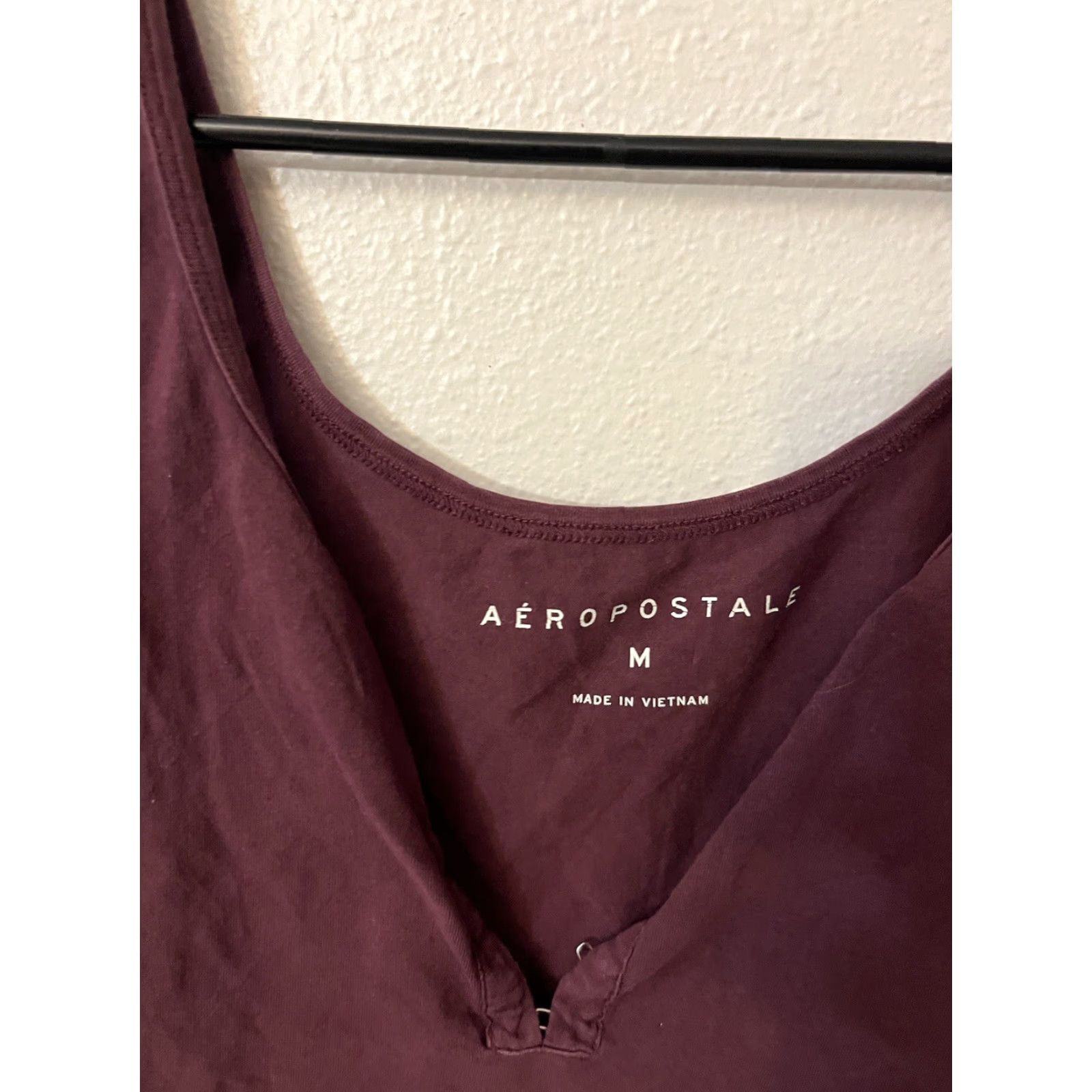 Aeropostale AEROPOSTALE Women’s Medium Maroon Soft Cropped Tank Top Sleeveless Seamless Size M / US 6-8 / IT 42-44 - 3 Thumbnail
