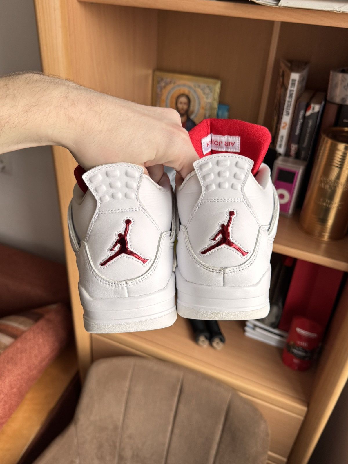 Jordan Brand Nike Air Jordan 4 Metallic Red US10 Size US 10 / EU 43 - 5 Thumbnail