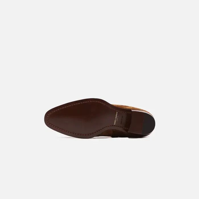 Saint Laurent Paris o1bcso1str1224 Wyatt Zipped Boots In Suede in Brown Size US 8 / EU 41 - 5 Thumbnail