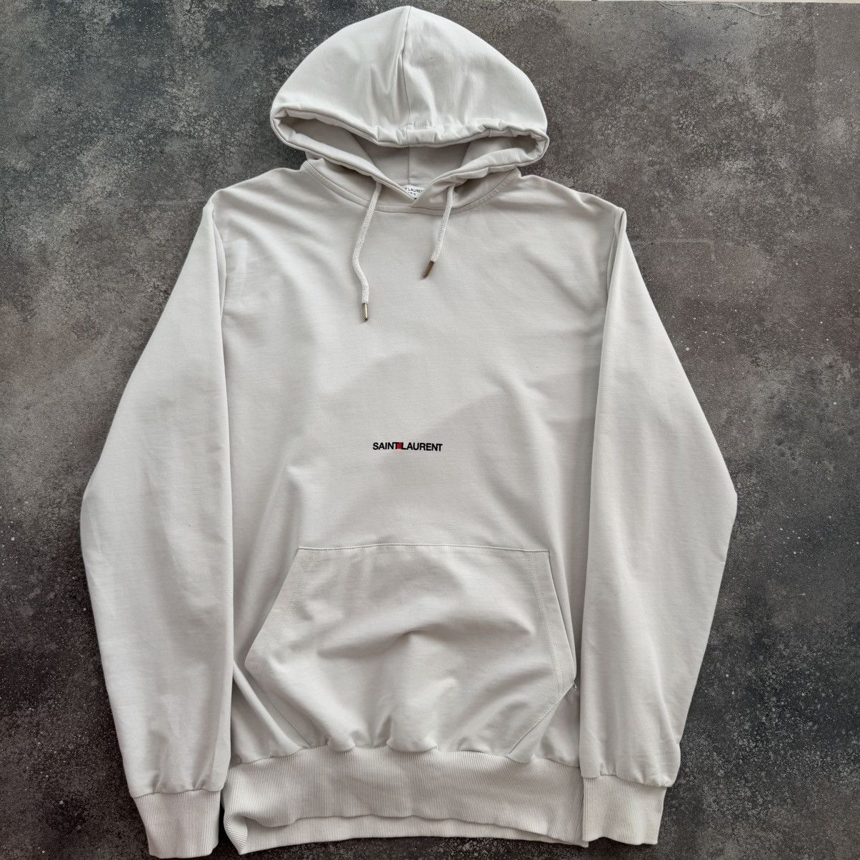 saint laurent paris フーディー Clothing White Ysl Hoodie Saint Laurent Paris Hoodie SLP Logo S