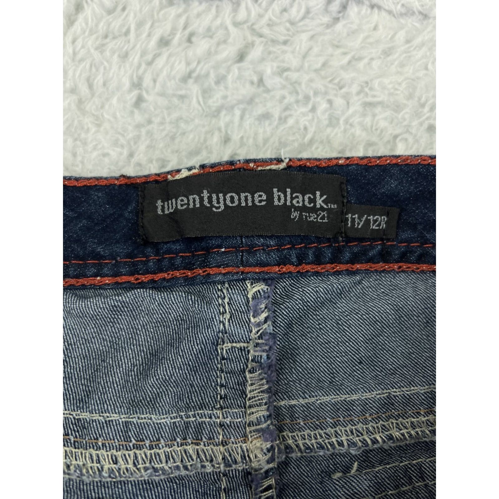 Denime Twentyone Black Jeans Women 11 Bootcut Denim Blue Distressed Stretch 5-Pocket Rise Low Inseam 31 in Regular Size Type: Regular Size 32" / US 10 / IT 46 - 5 Thumbnail