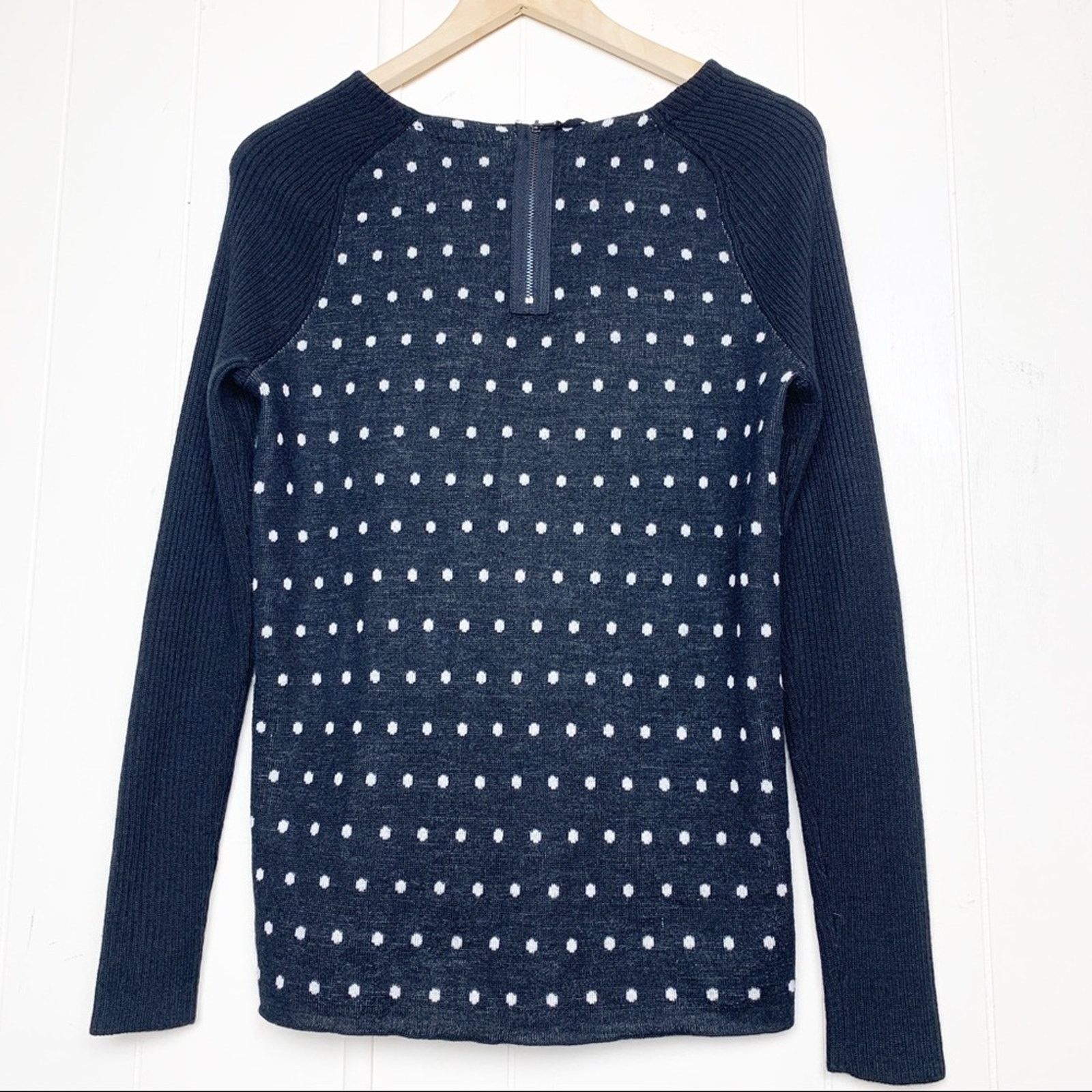 Loft Loft Black & White Dot Pullover Sweater Women Small Size S / US 4 / IT 40 - 3 Thumbnail