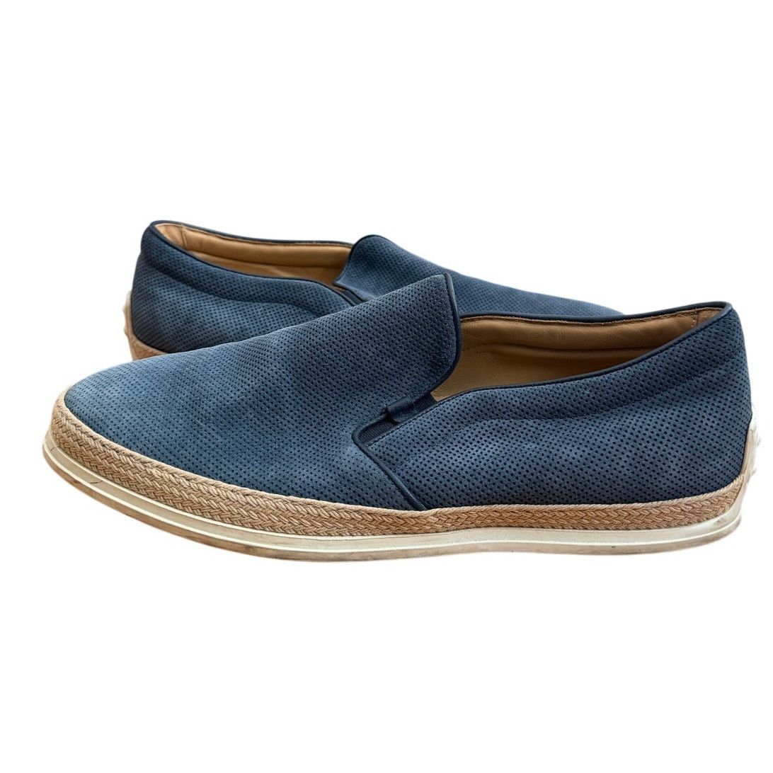 Tod's Tod's Blue Suede Slip-On Espadrille Loafer Size US 10 / EU 43 - 4 Thumbnail