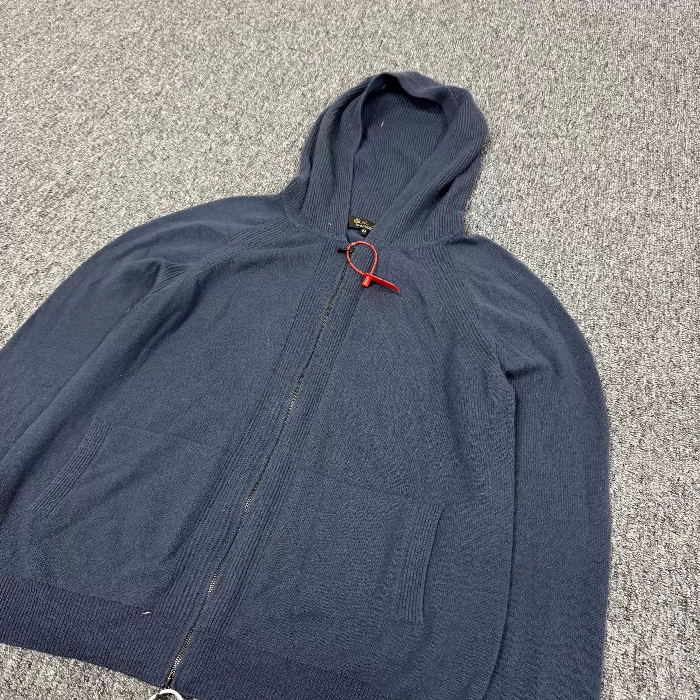 Loro Piana LP Navy Blue Baby Cashmere Zipper Hooded Jacket 44 Size US S / EU 44-46 / 1 - 3 Thumbnail