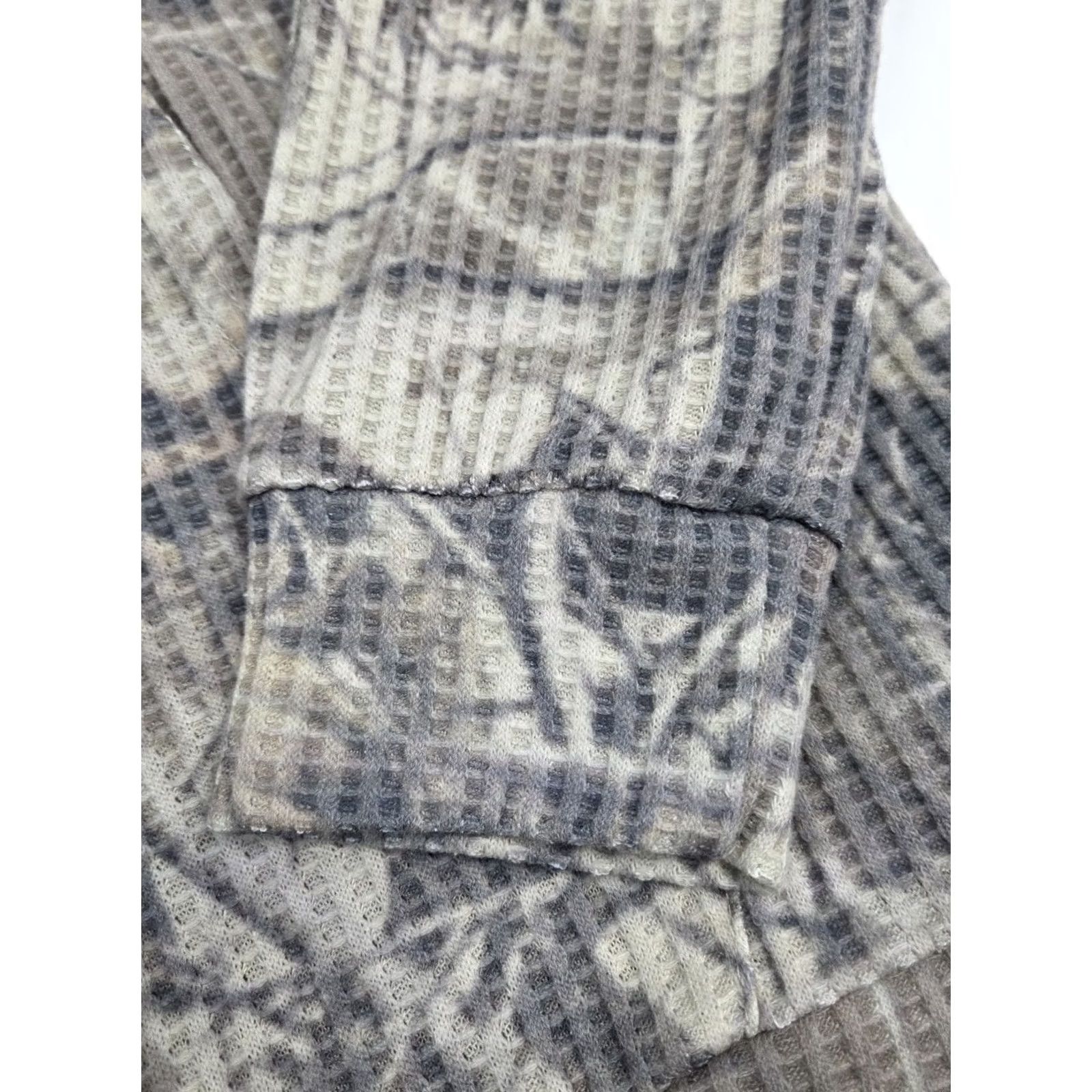 Vintage Negative Space Hoodie Mens M NWT Camo Waffle Knit Pullover Size Size US M / EU 48-50 / 2 - 6 Thumbnail