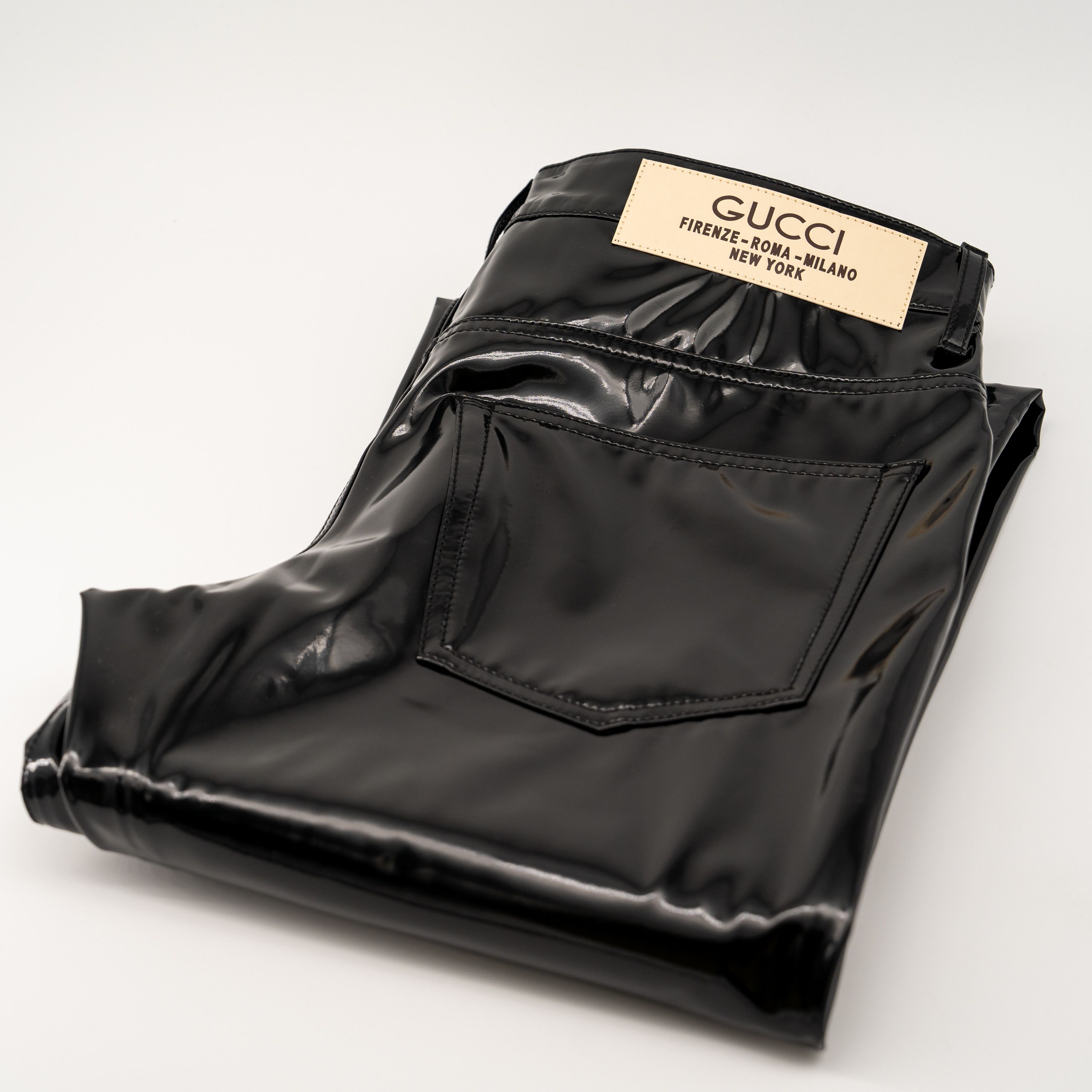 Gucci 34 - Gucci Black Vinyl Pants Trousers Size US 34 / EU 50 - 8 Thumbnail