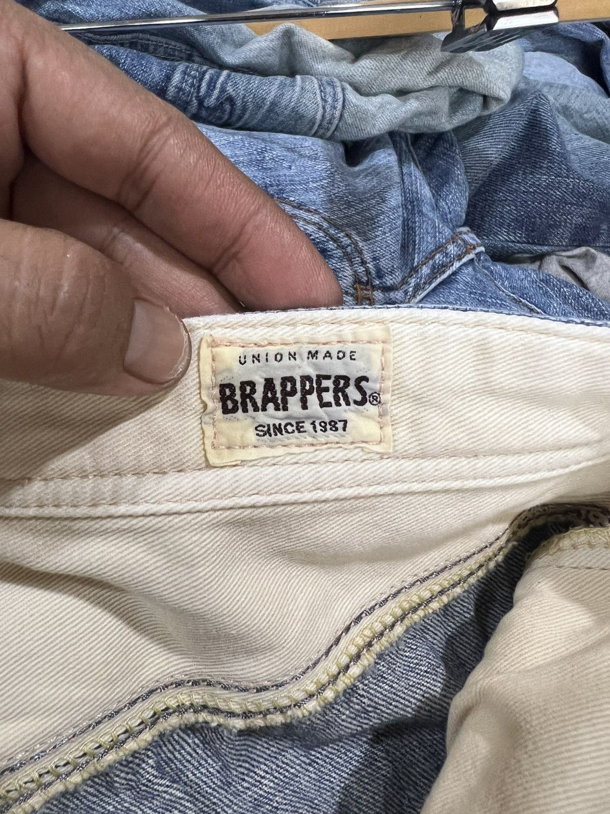 Japanese Brand 🔥Brappers Union Made Distressed Denim Size US 30 / EU 46 - 12 Thumbnail