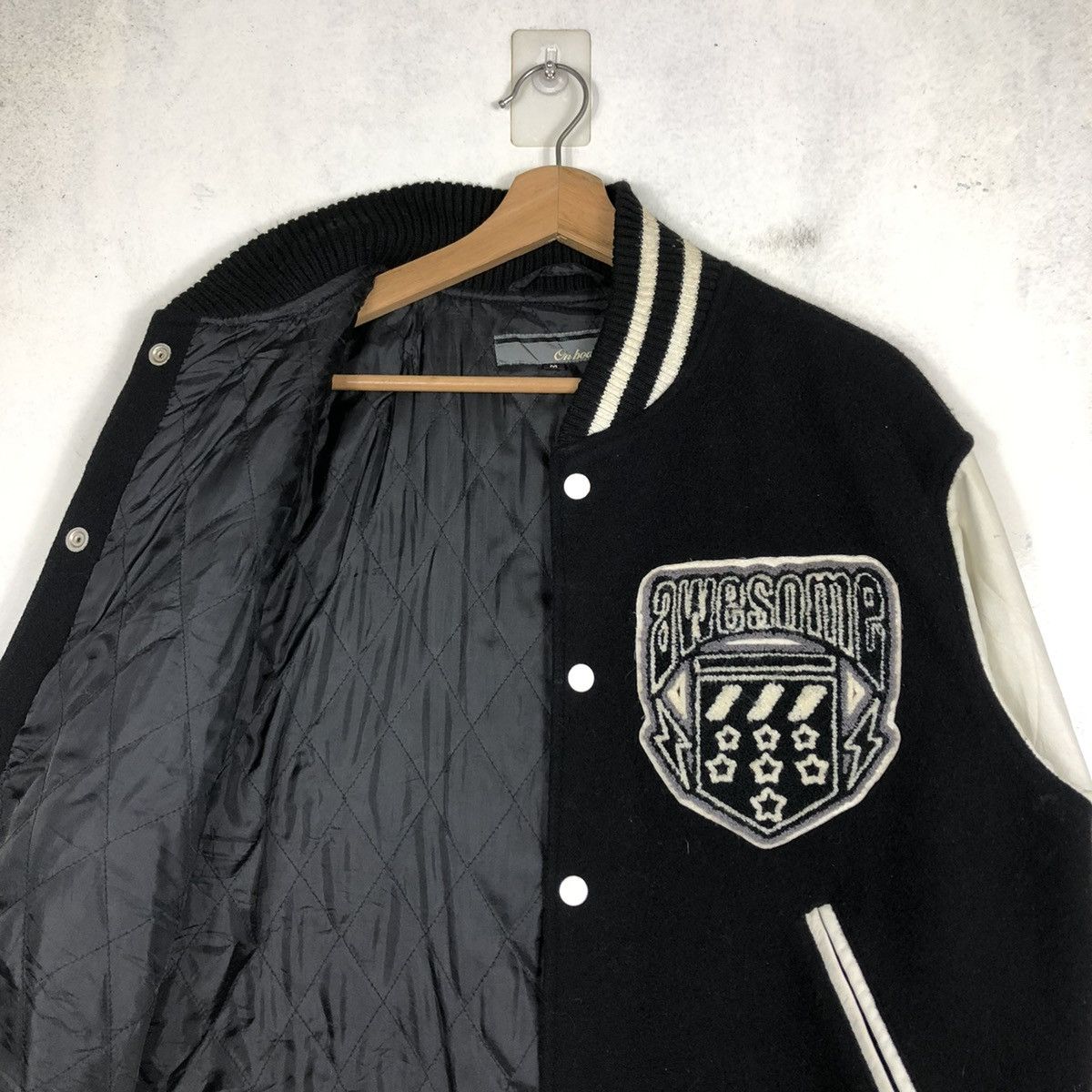 Hysteric Glamour 🔥VINTAGE VARSITY JACKET LEATHER ONBOARD EMBROIDERY BIG LOGO Size US M / EU 48-50 / 2 - 13 Thumbnail