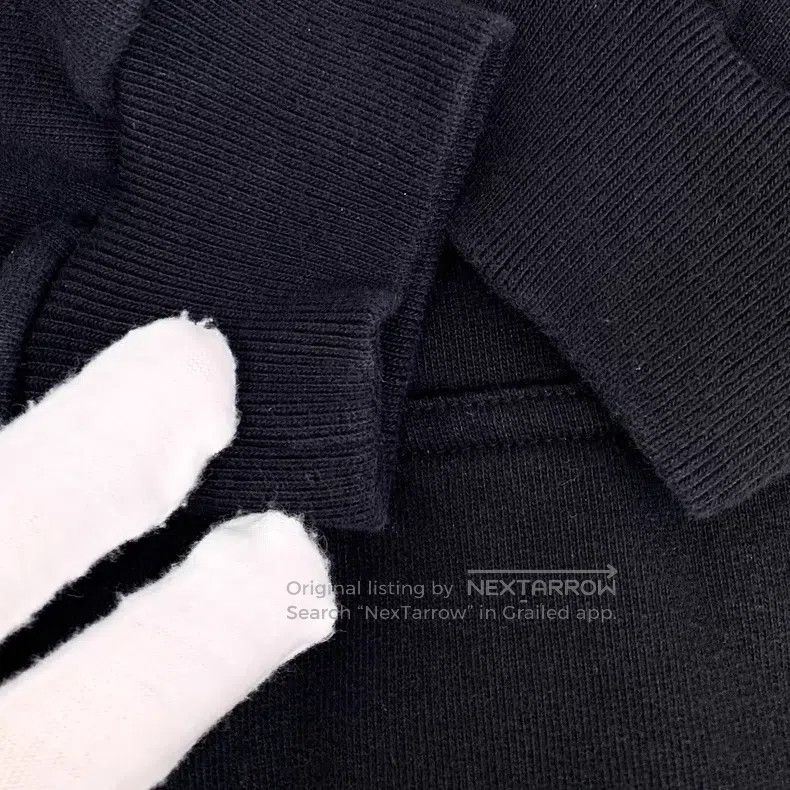 Balenciaga Balenciaga Black Logo Embroidered Cotton Hooded Drawstring Size US XS / EU 42 / 0 - 9 Thumbnail