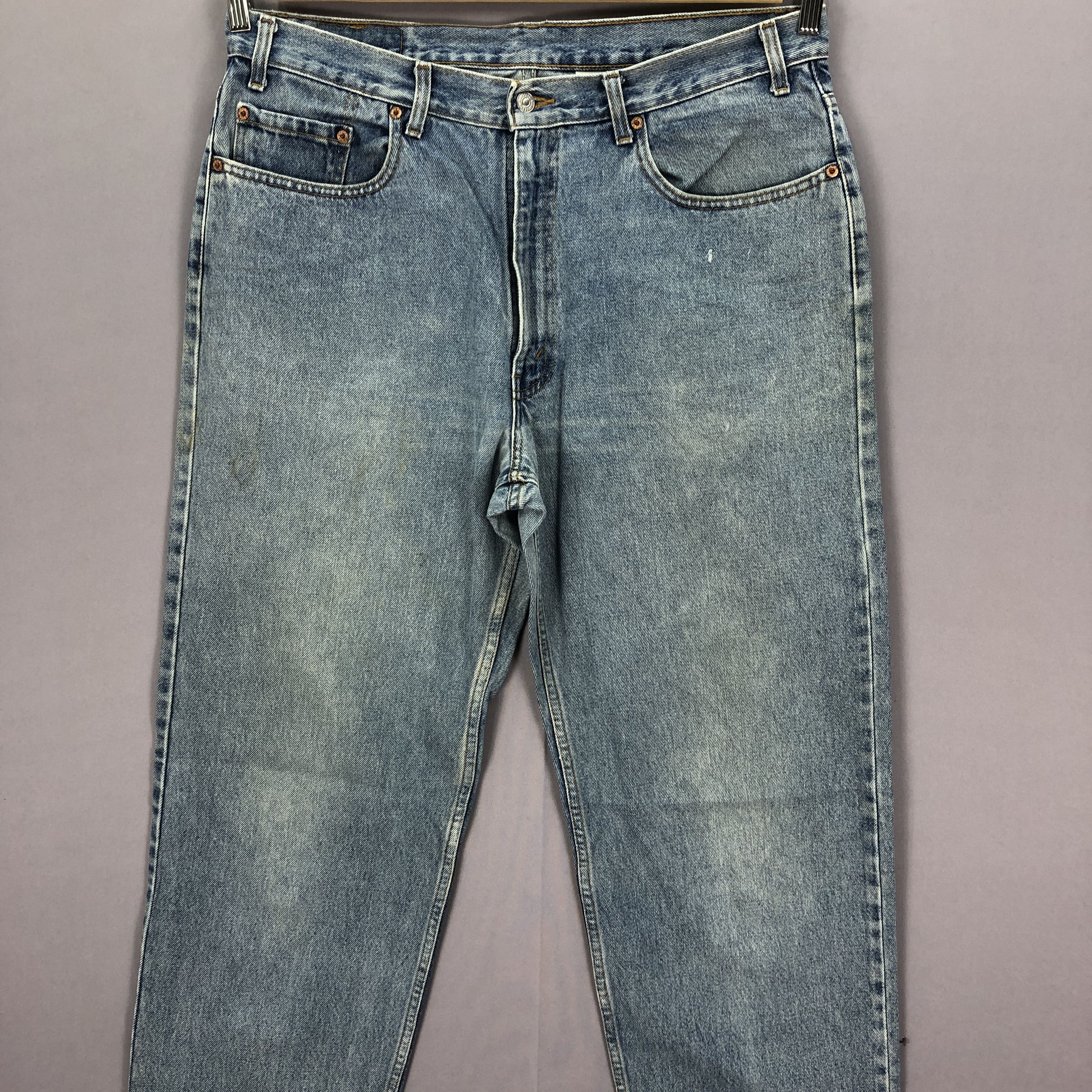 Levi's Vintage Baggy Levis 550 Jeans Levis Stone Wash Faded Denim Size US 36 / EU 52 - 3 Thumbnail