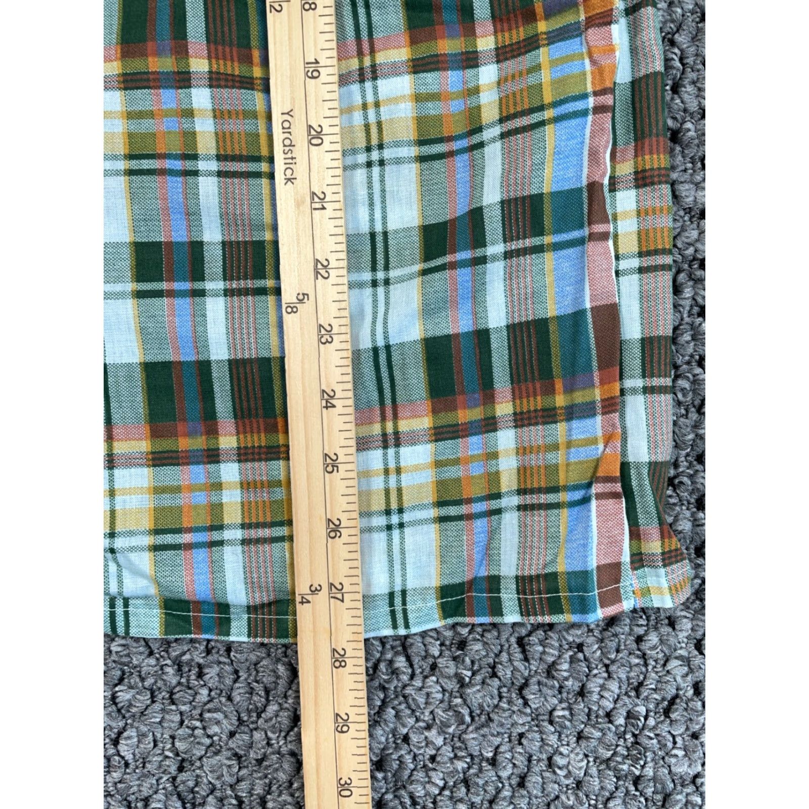 Vintage VINTAGE J. C. Penney Plaid Pajama Shirt Camp Collar Long Sleeve Button Front Lightweight 50/50 Blue Brown Check Adult Large Mens Pajama Top Size US L / EU 52-54 / 3 - 7 Thumbnail