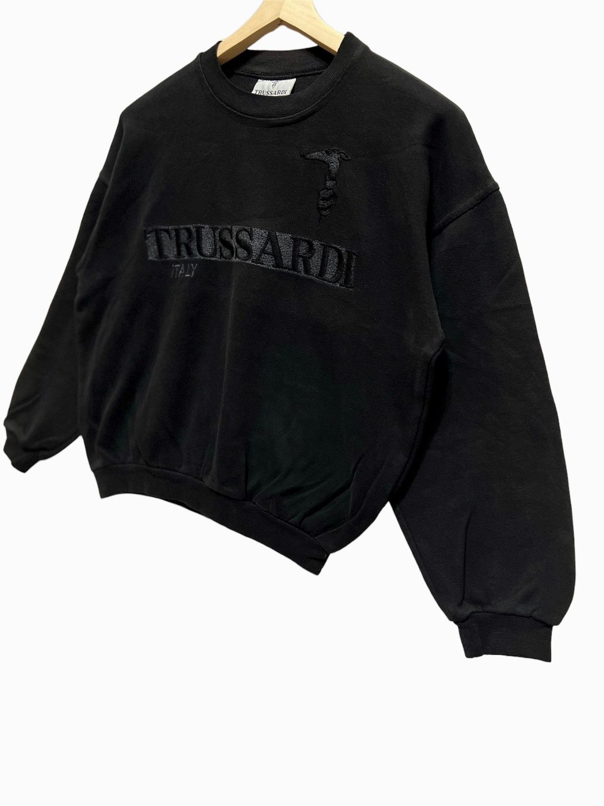 Vintage 90s TRUSSARDI ITALY Big Logo Crewneck Sweatshirt
