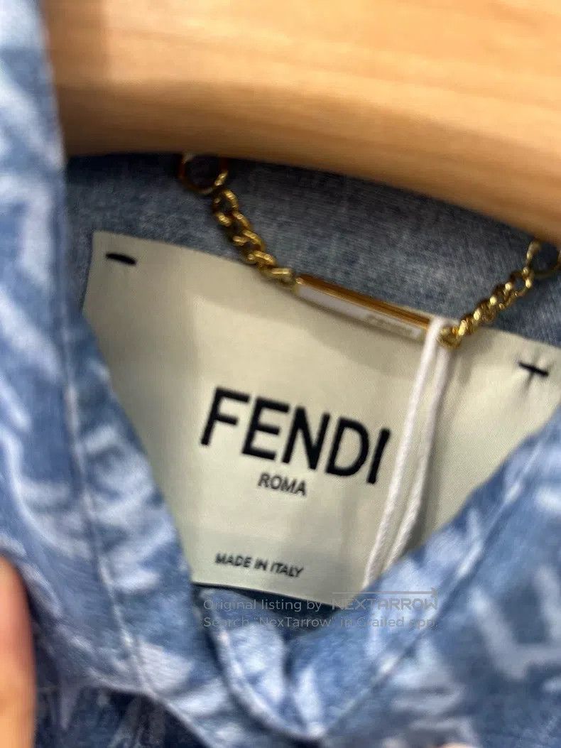 Fendi Fendi Full Alphabet Thin Denim Short Sleeve Size XS / US 0-2 / IT 36-38 - 3 Thumbnail