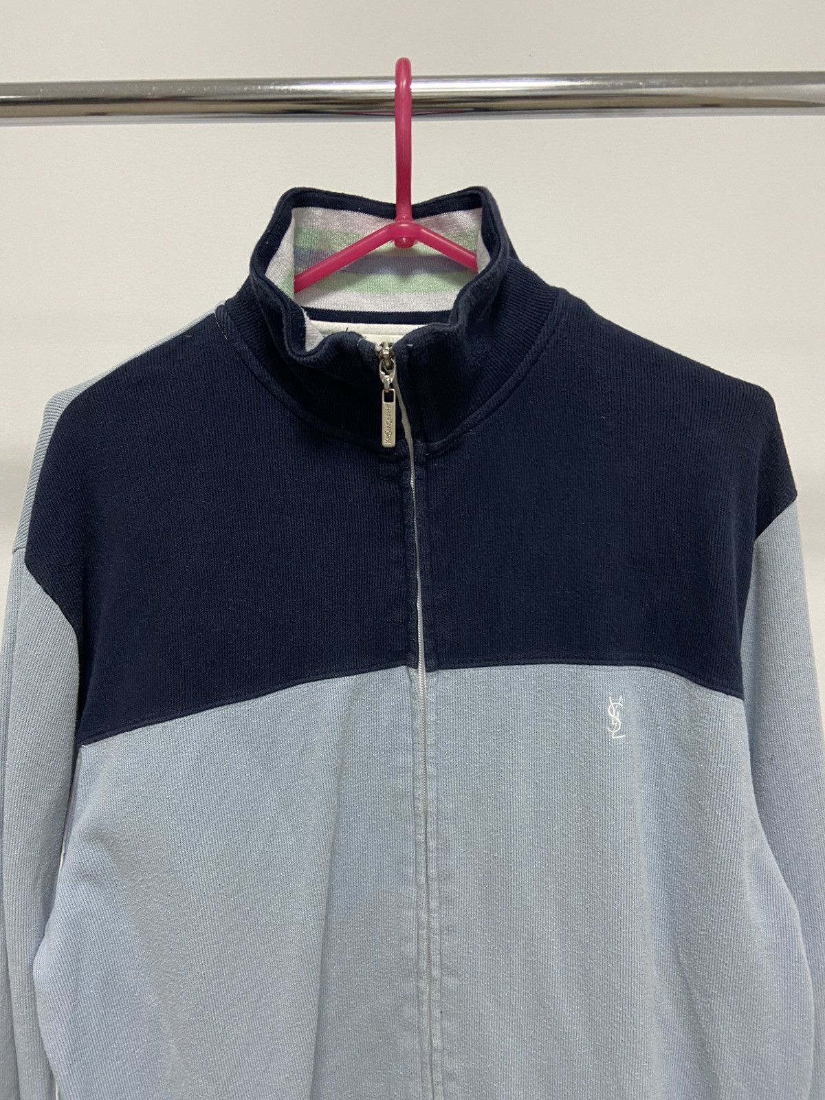 Vintage × Yves Saint Laurent Yves Saint Laurent Vintage Zip Sweatshirt Big Logo Luxury Size US L / EU 52-54 / 3 - 4 Thumbnail