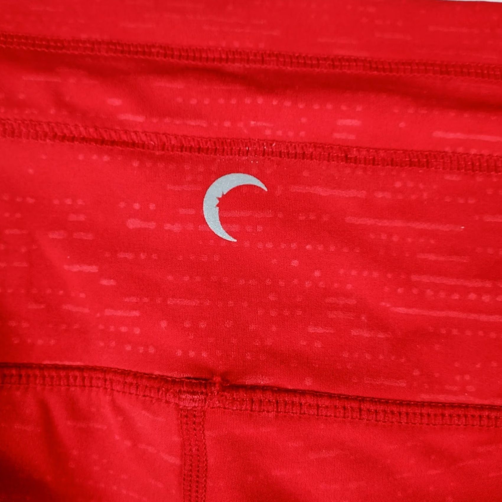 Vintage Zyia Womens Leggings Small Red Pockets High Rise Skinny Ankle Athletic Activewear Yoga Spring Summer Fall Size 28" / US 6 / IT 42 - 4 Thumbnail