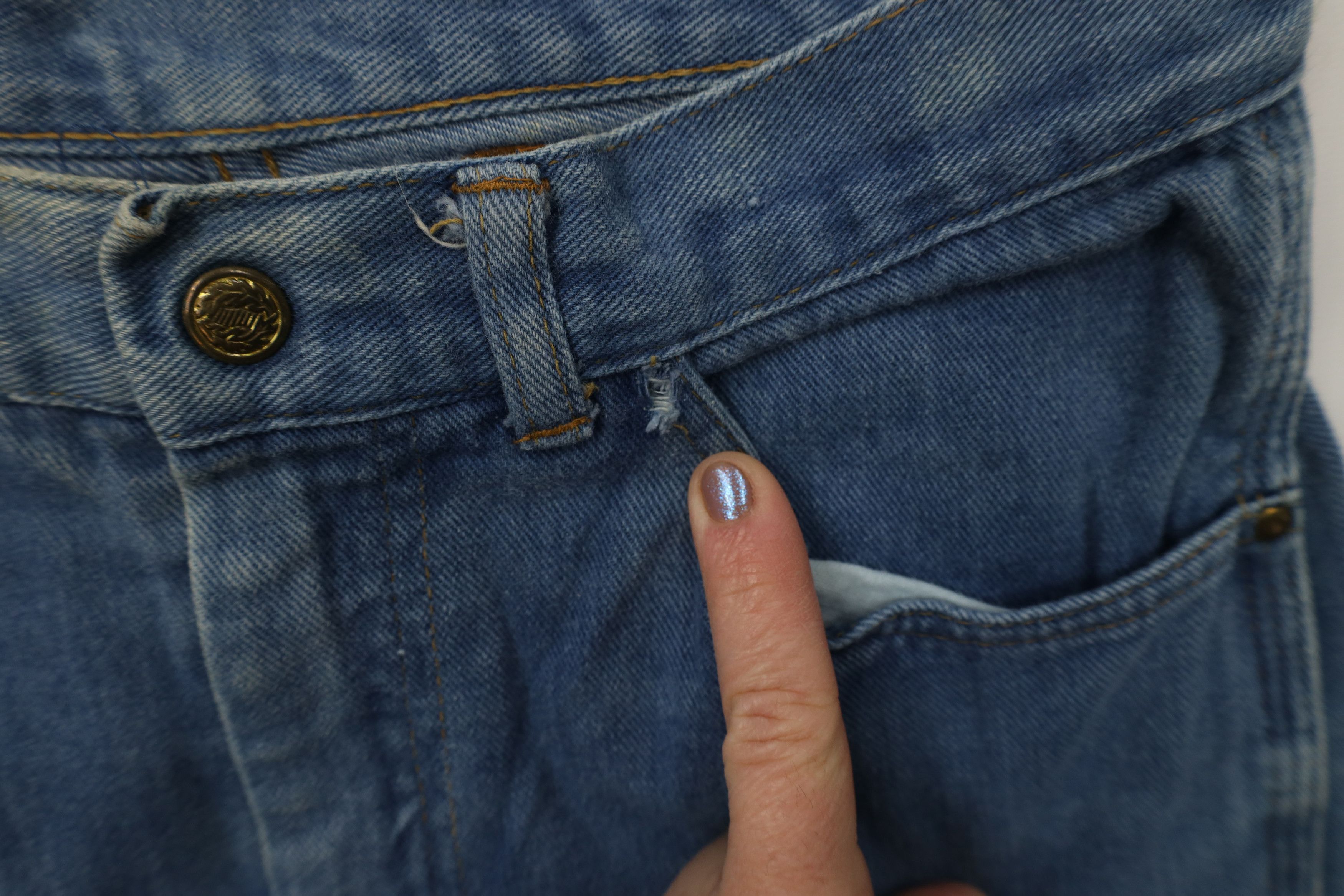 Vintage Vintage 70s Streetwear Flared Denim Jeans Blue Cotton Size 34" / US 12 / IT 48 - 16 Thumbnail