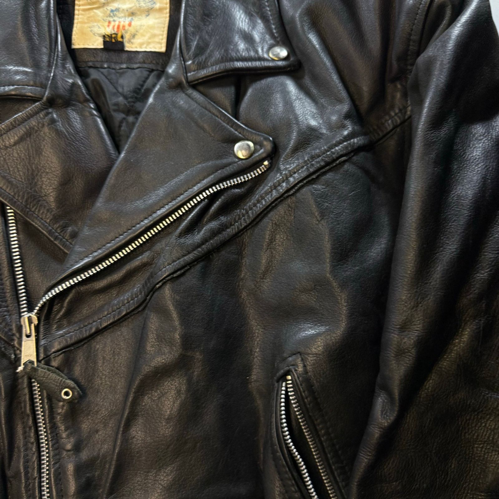 Other Vanguard Jacket Adult 44 Black Leather Motorcycle Size US XXS / EU 40 - 6 Thumbnail