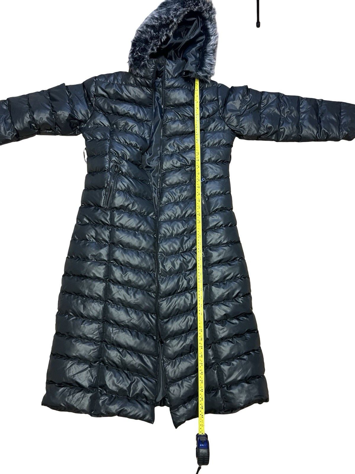 Other Women’s Long Puffer Coat S Black Belted Fur Detachable Hood Size S / US 4 / IT 40 - 5 Thumbnail