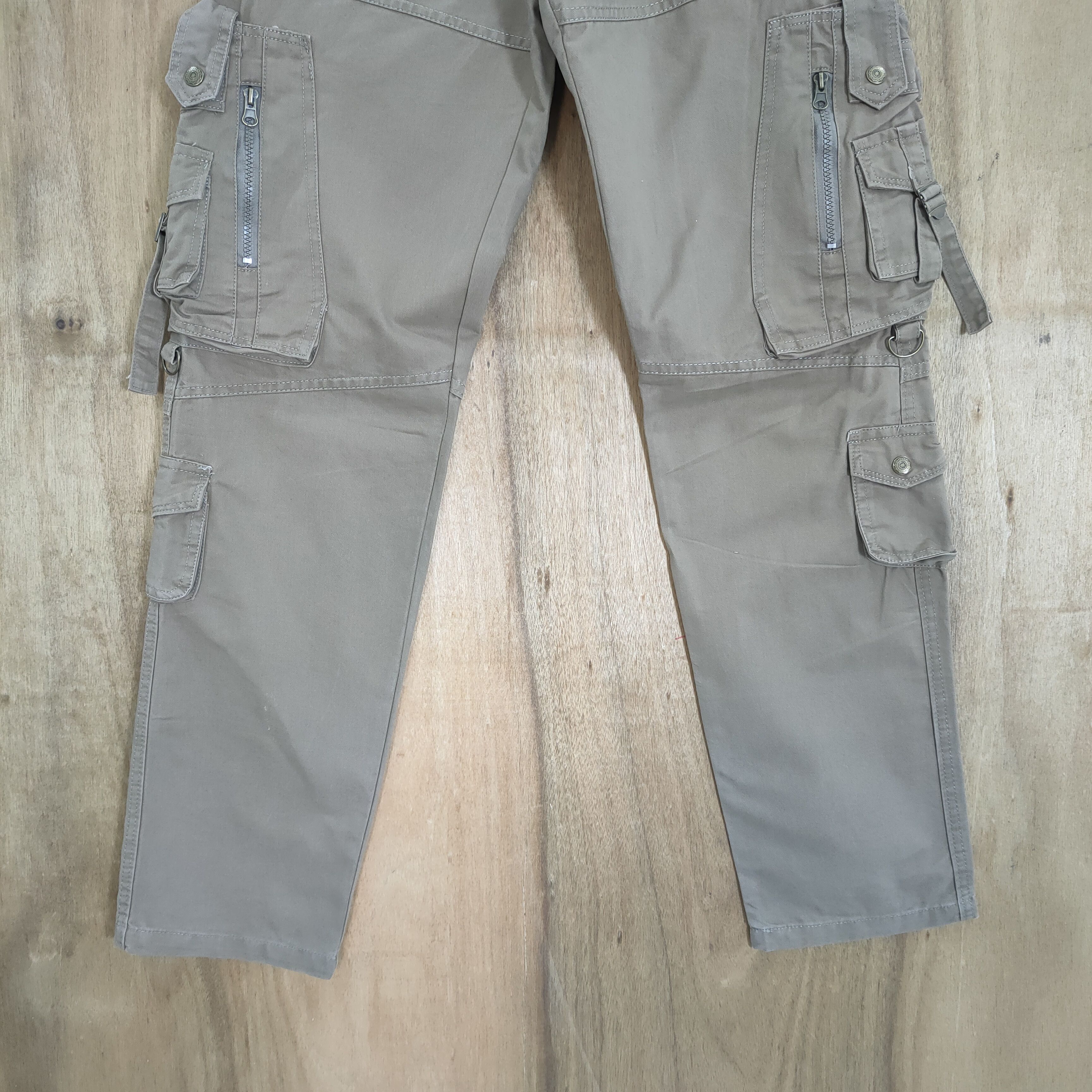 Japanese Brand 10 POCKET MULTIPOCKET BROWN CARGO PANTS Size US 32 / EU 48 - 5 Thumbnail