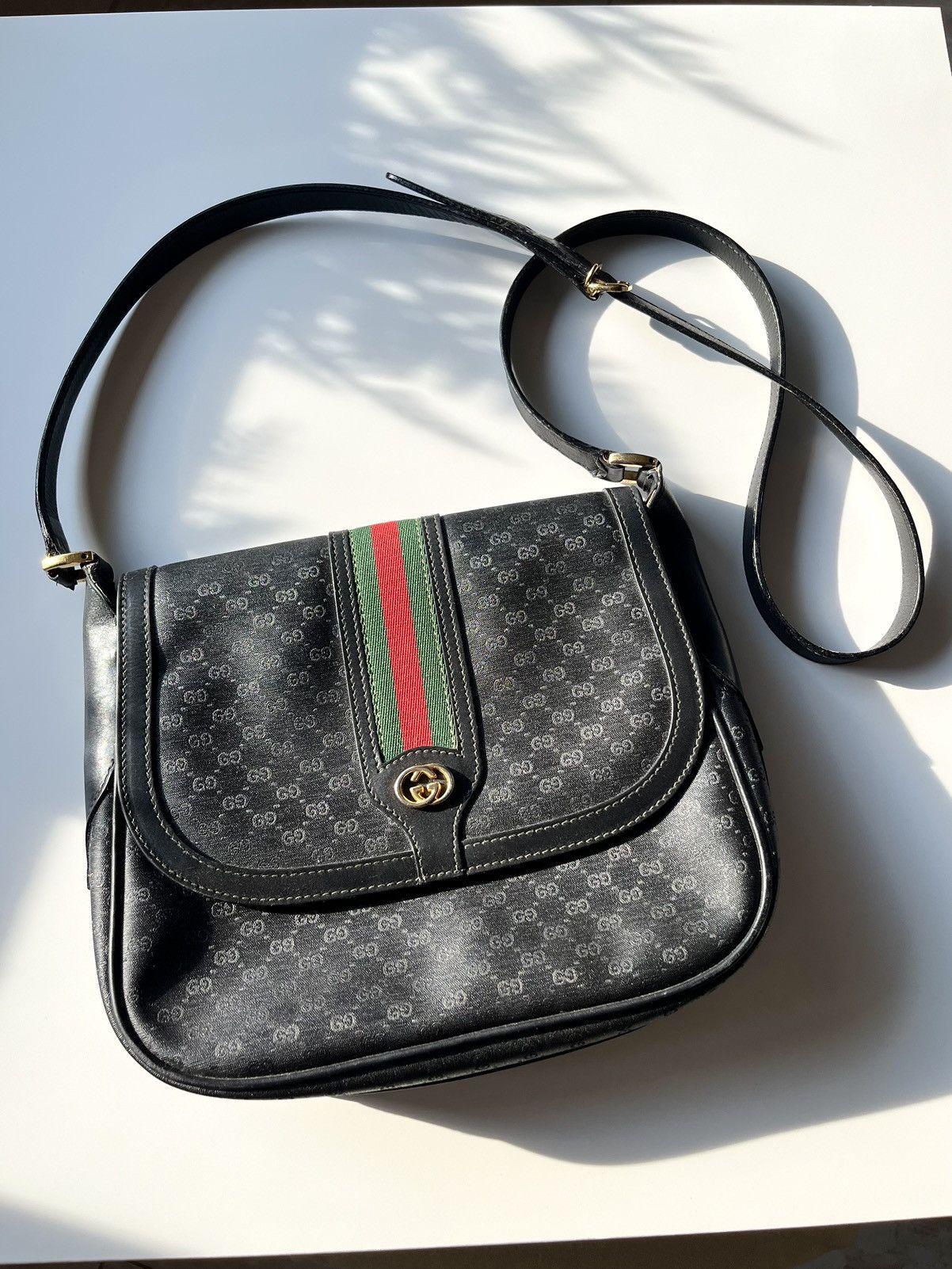 Gucci ★0% TAX★ GUCCI OPHIDIA MONOGRAM WEB SHERRY LINE BAG SUPREME Size ONE SIZE - 3 Thumbnail