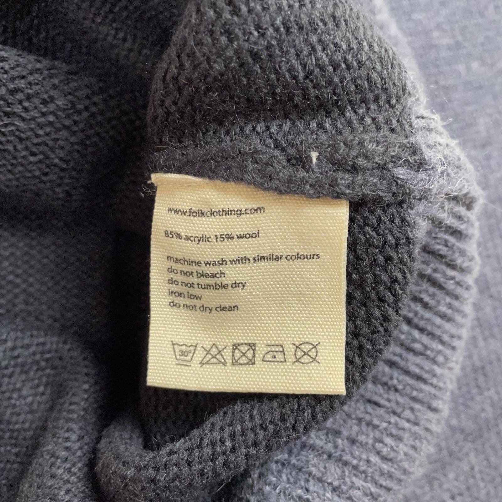 Folk Folk Clothing Jumper Navy Marl Cara Crew Wool Blend 3 Medium Size US M / EU 48-50 / 2 - 5 Thumbnail